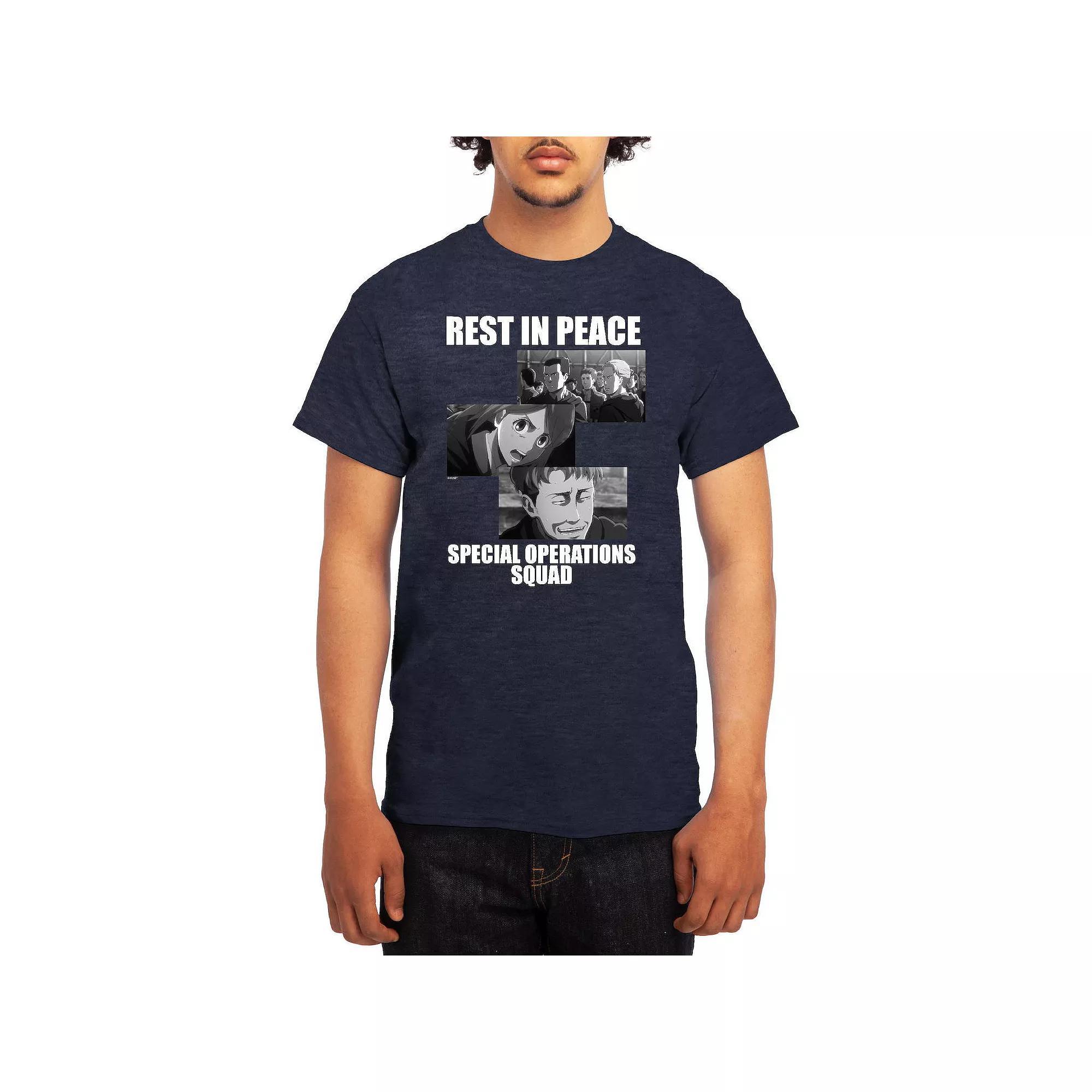 Mens Attack on Titan Rest in Peace Squad Tee Product Image