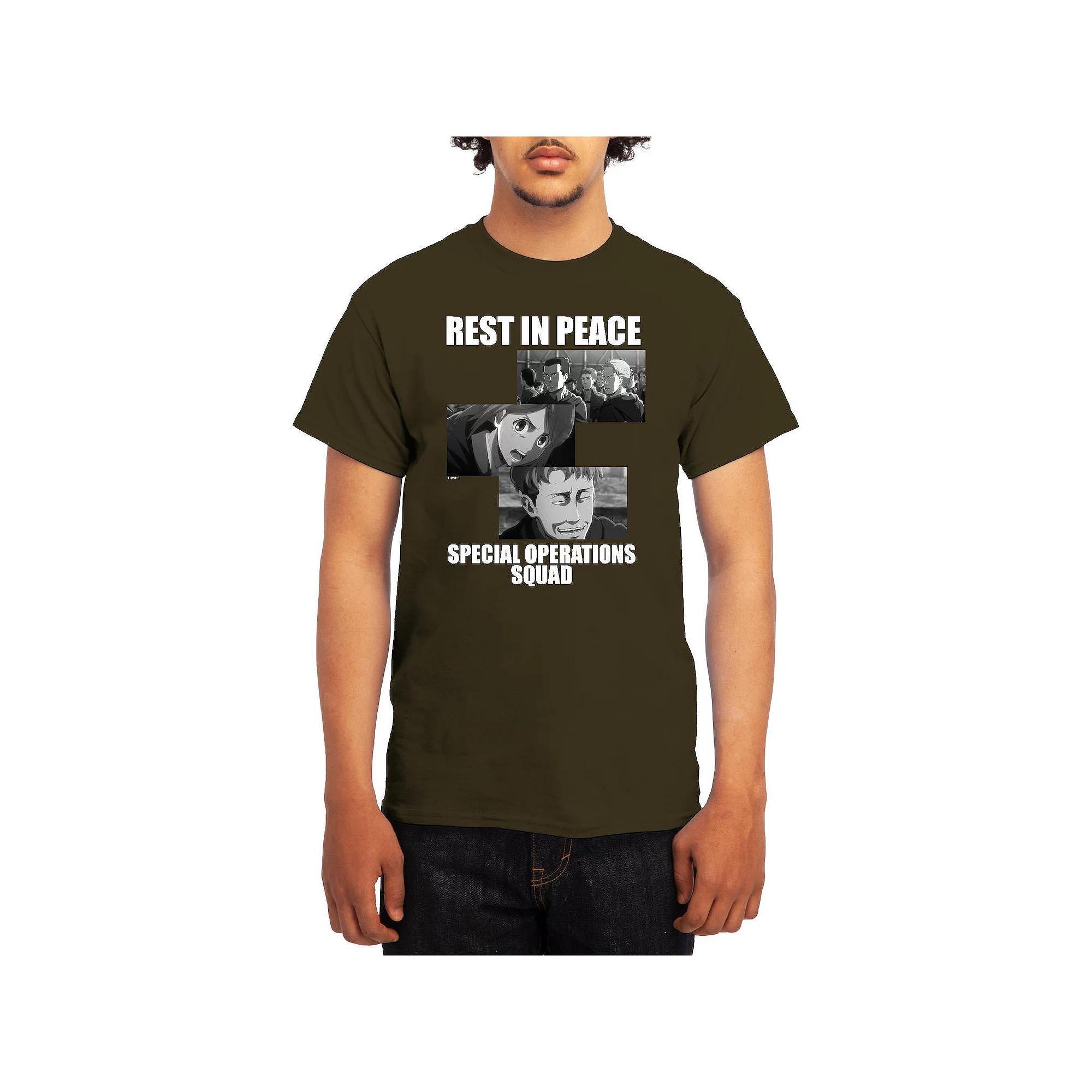 Mens Attack on Titan Rest in Peace Squad Tee Product Image