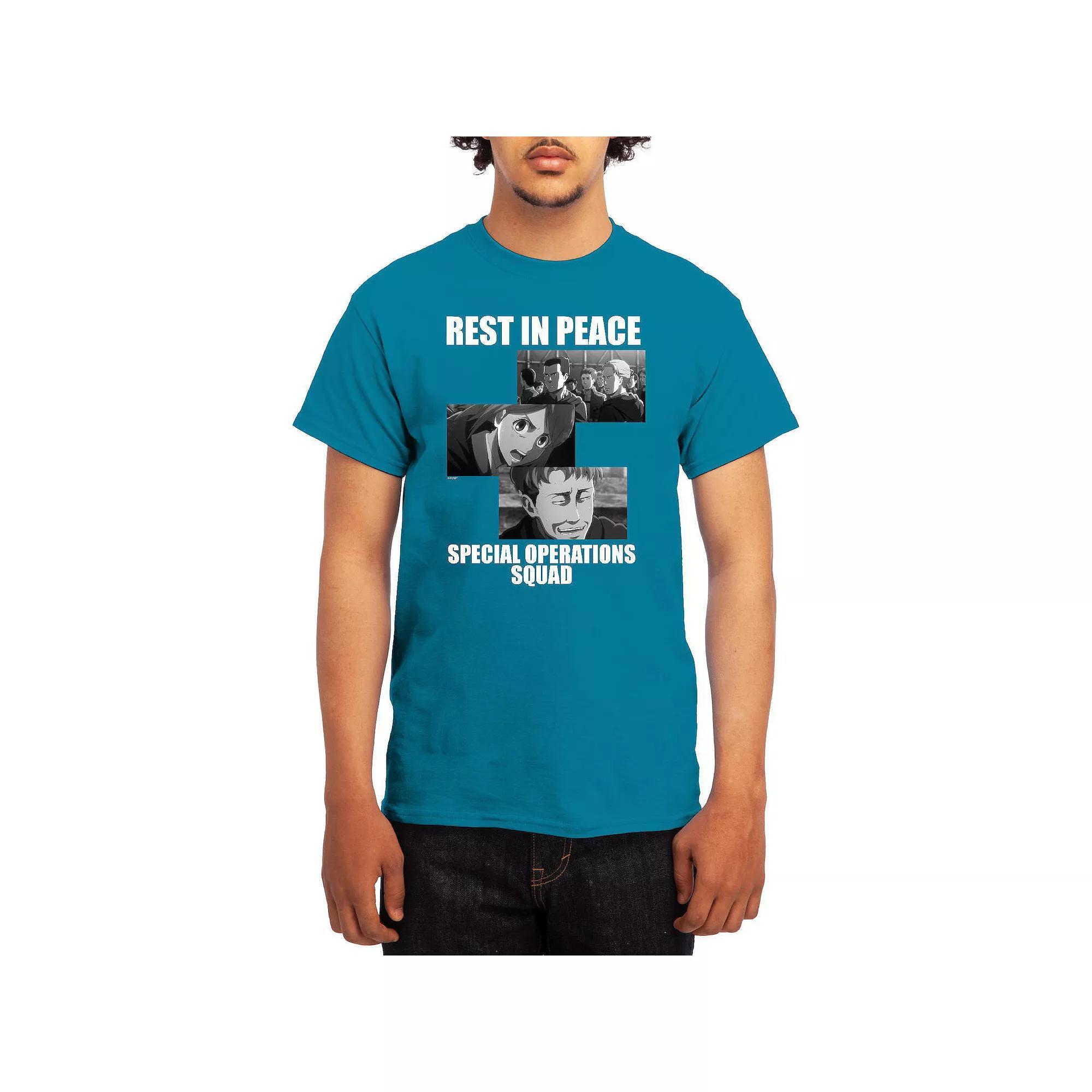 Mens Attack on Titan Rest in Peace Squad Tee Product Image