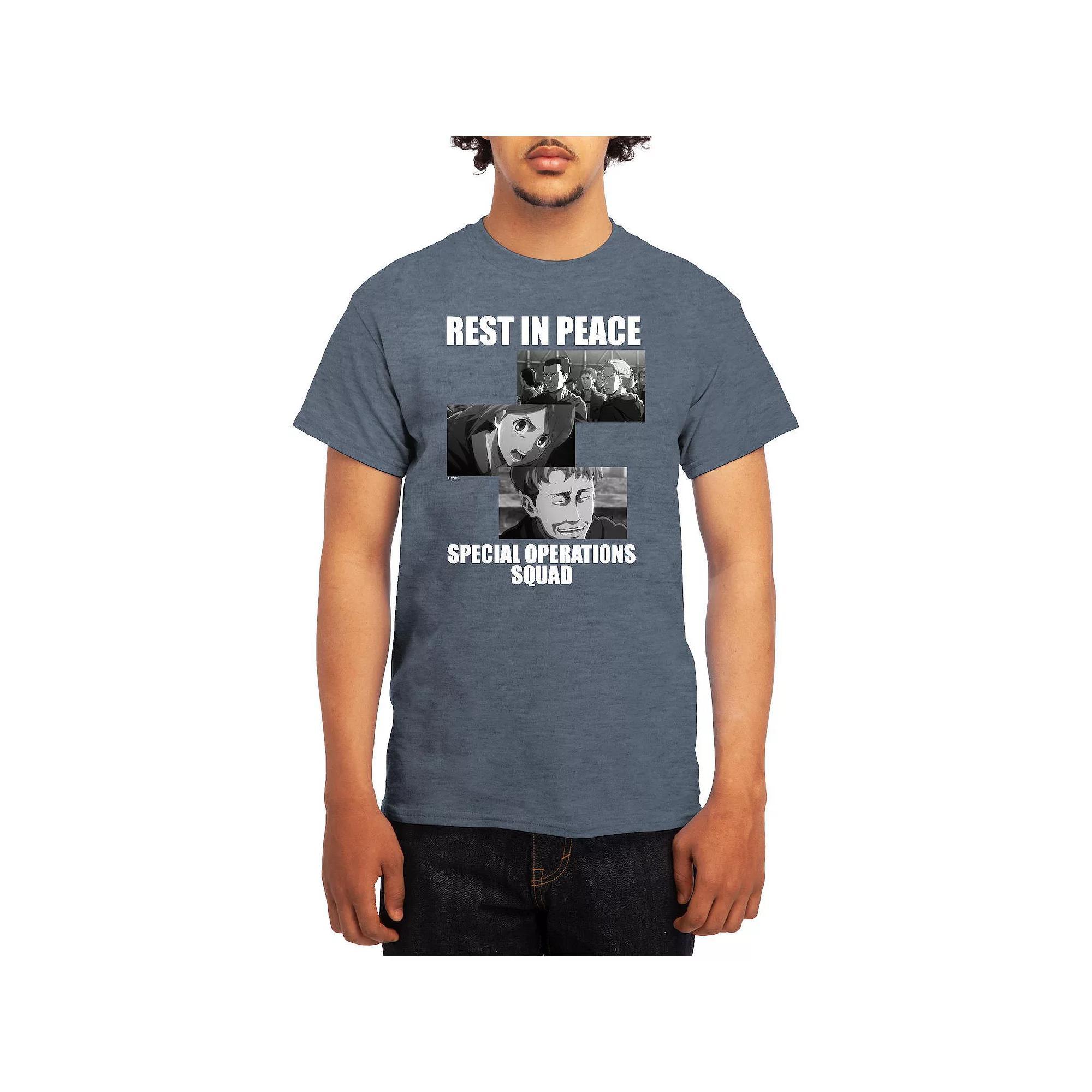Mens Attack on Titan Rest in Peace Squad Tee Product Image