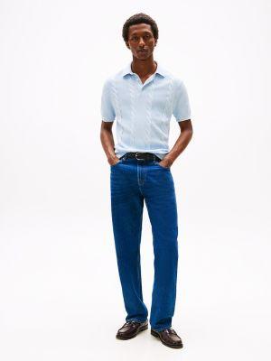 Cable Knit Polo Sweater Product Image