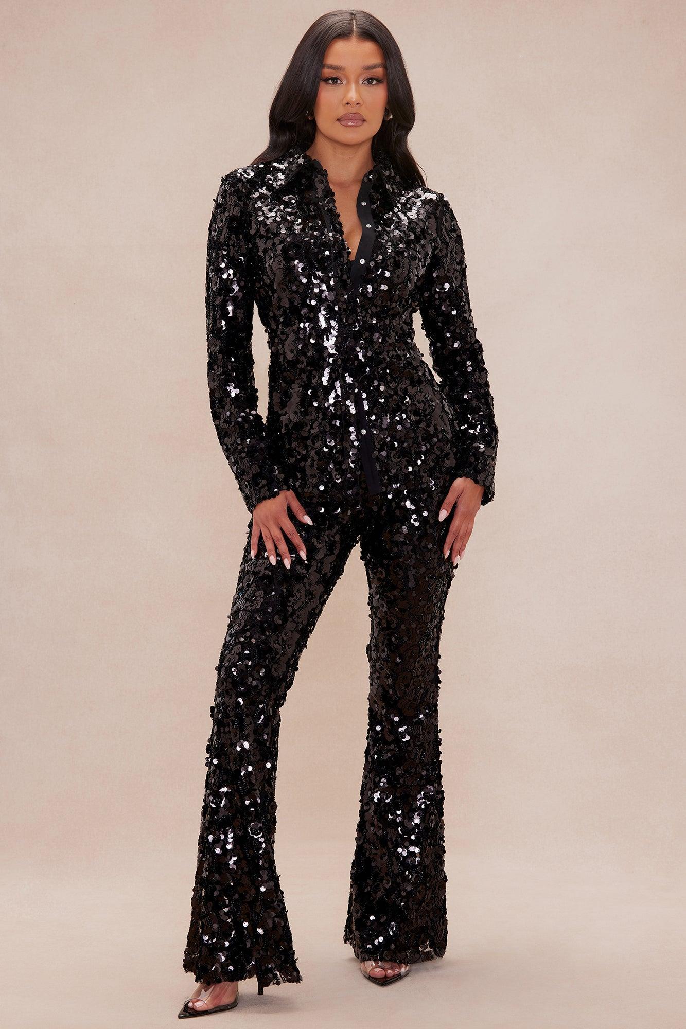 Ariana Embellished Shirt - Black Product Image