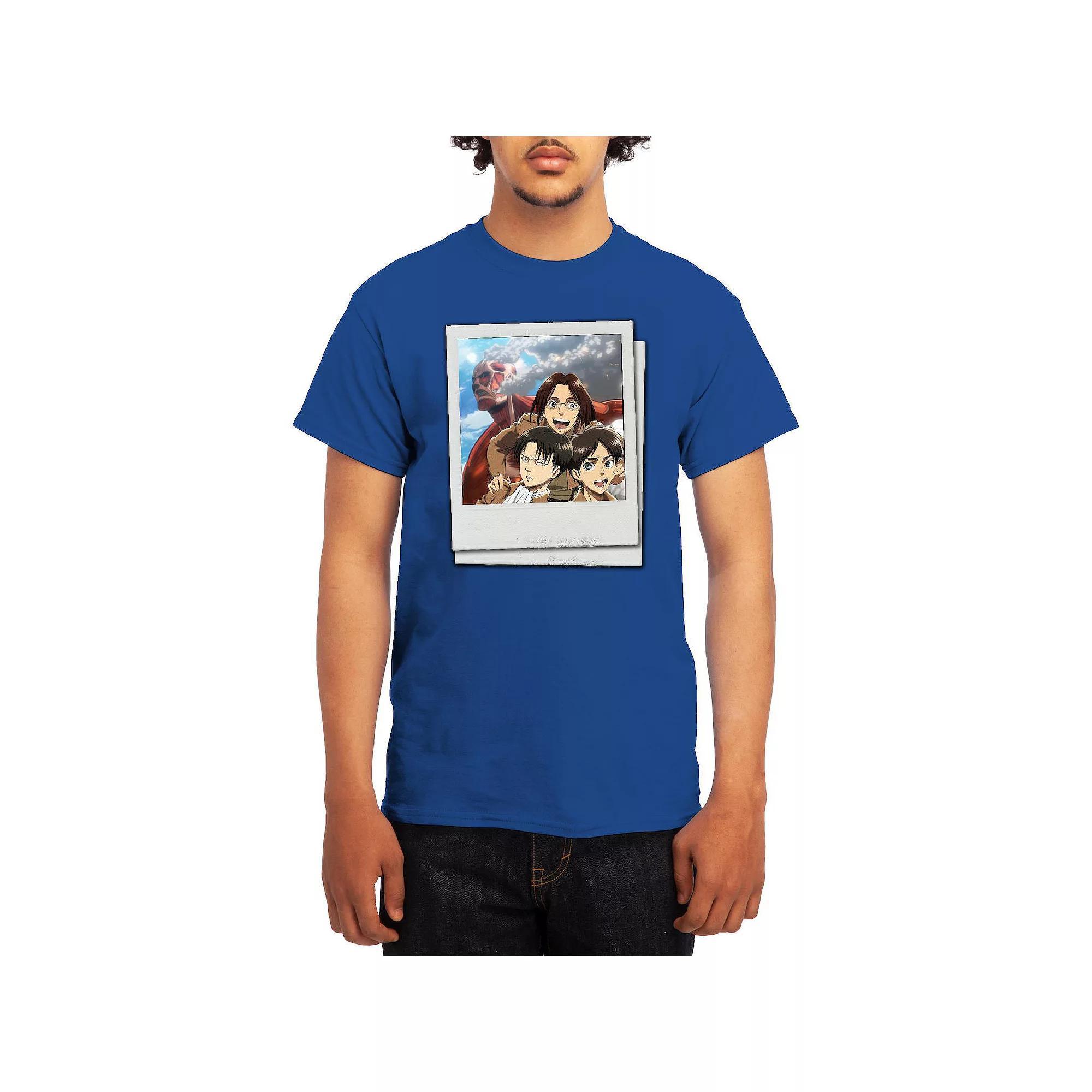 Men's Attack on Titan Group Instant Photo Tee, Boy's, Size: Large, Red Product Image