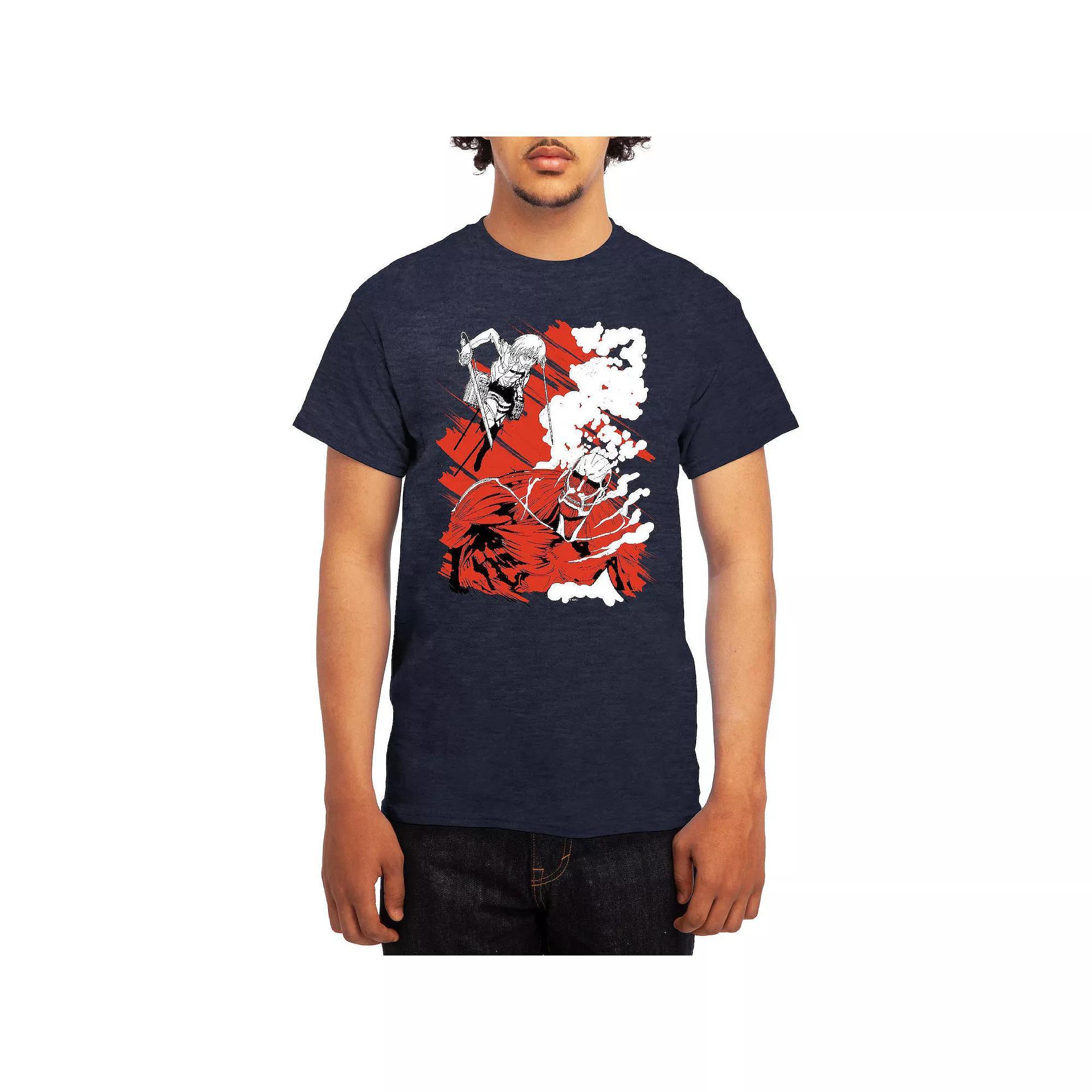 Men's Attack on Titan Eren & Mikasa Tee, Boy's, Size: Small, Green Product Image