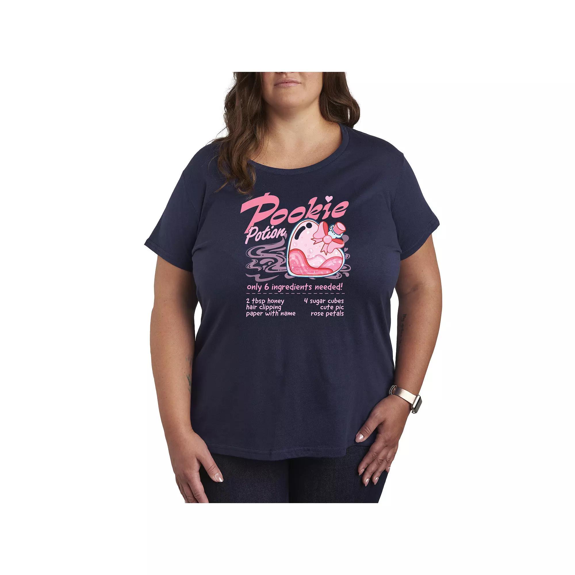 Plus Size Pookie Potion Graphic Tee, Womens Blue Product Image
