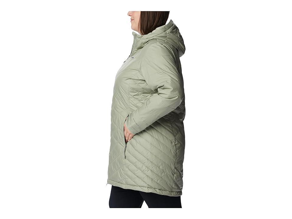 Columbia Plus Size Heavenly Long Hooded Jacket (Safari) Women's Coat Product Image