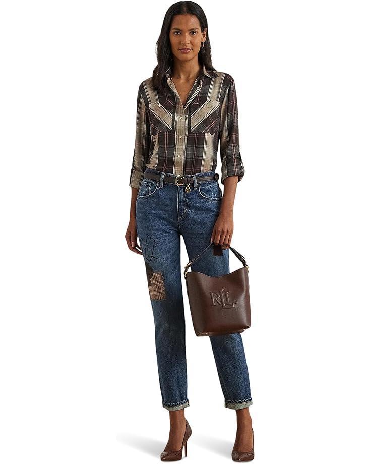 Mid-Rise Straight Ankle Jeans Product Image