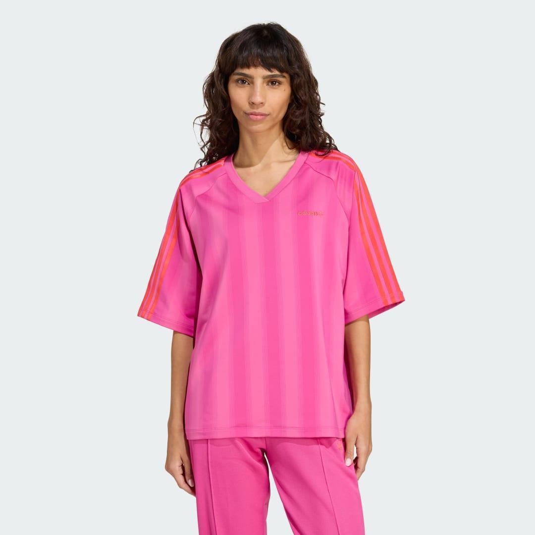 adidas Loose Linear Tee Green XL Womens Product Image