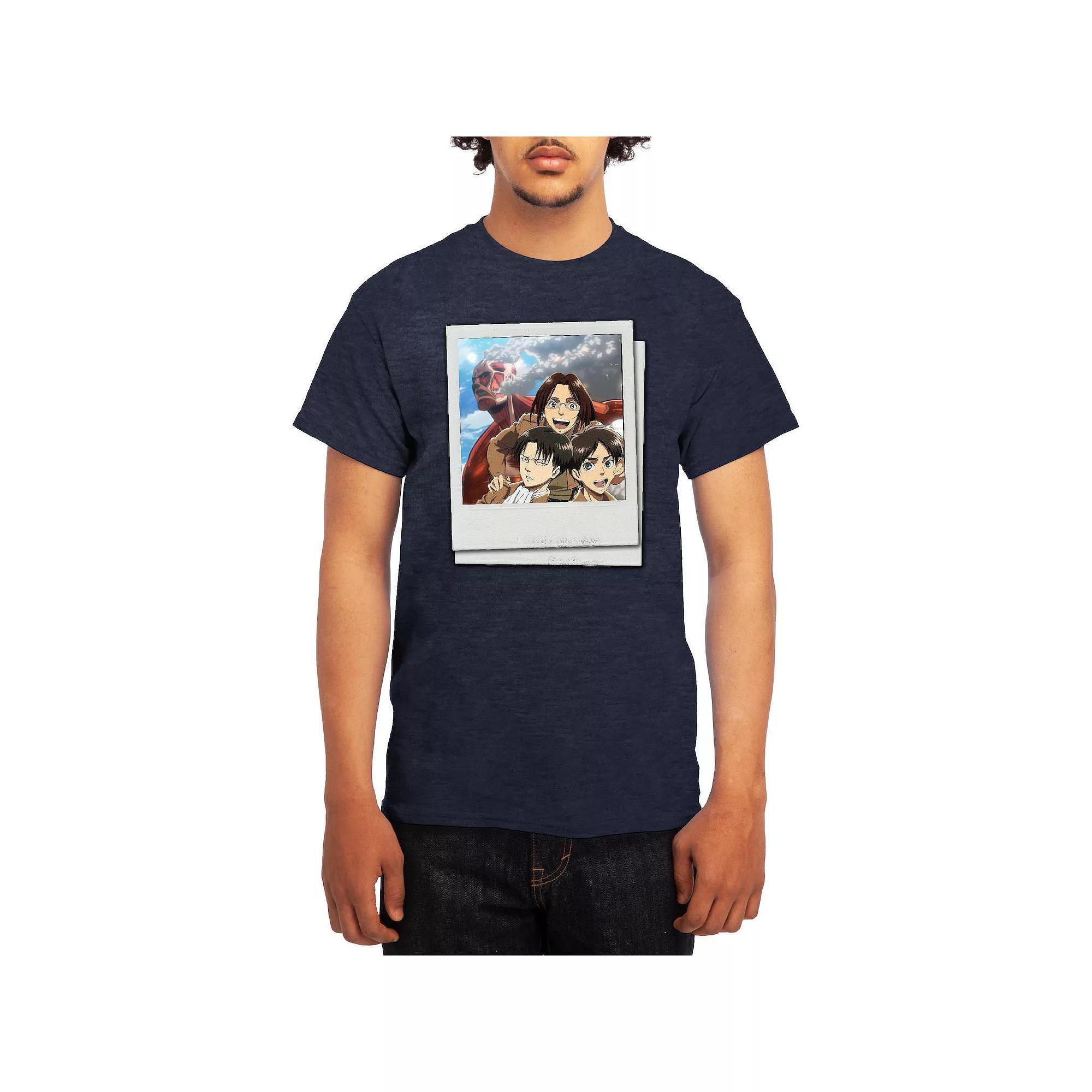 Men's Attack on Titan Group Instant Photo Tee, Boy's, Size: Large, Red Product Image