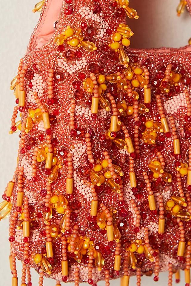 Coral Beaded Clutch Product Image