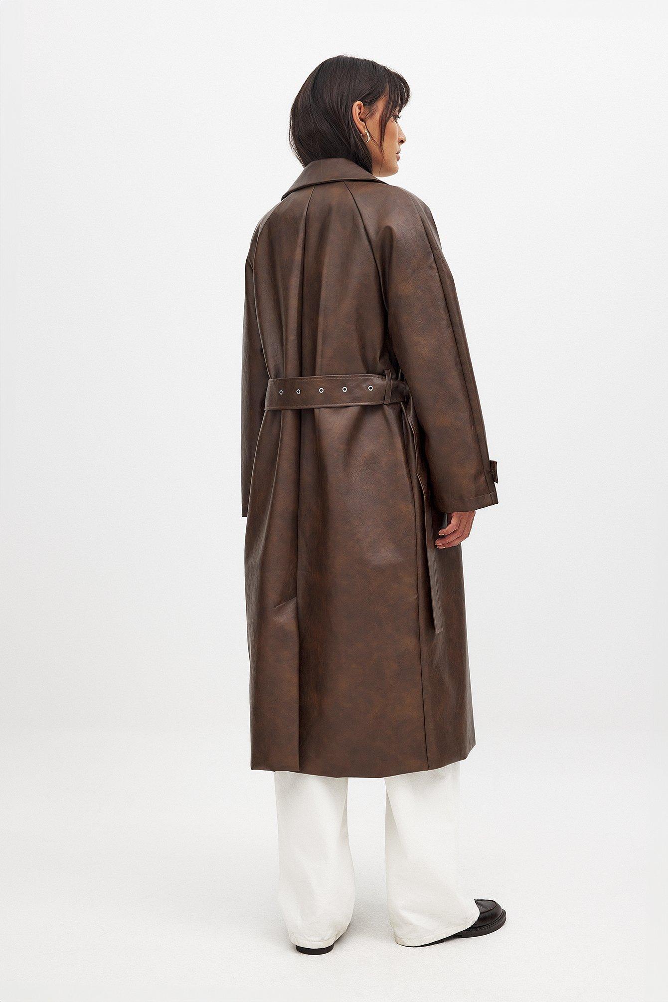 Belted Pu Trenchcoat Product Image