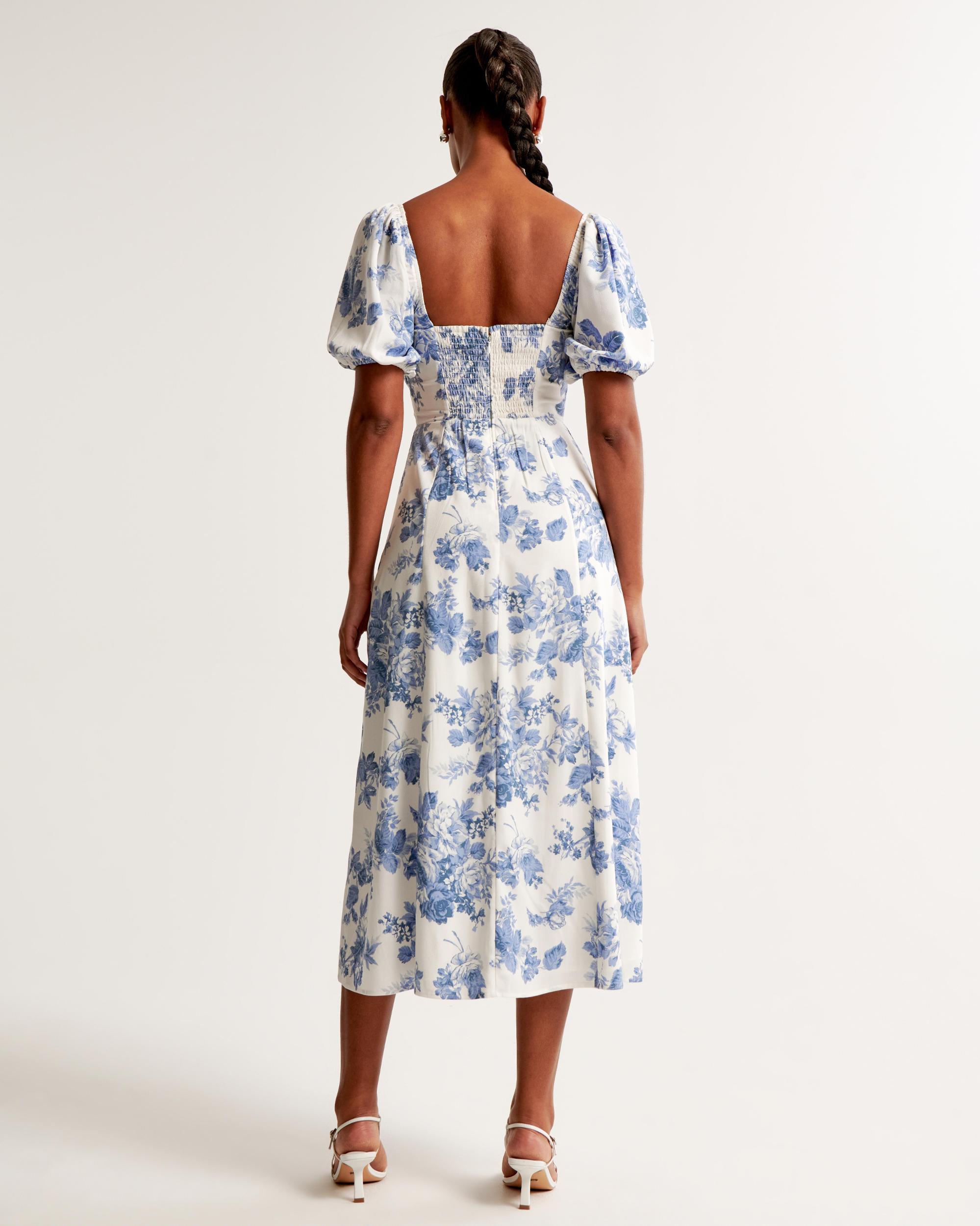 Puff Sleeve Midi Dress Product Image