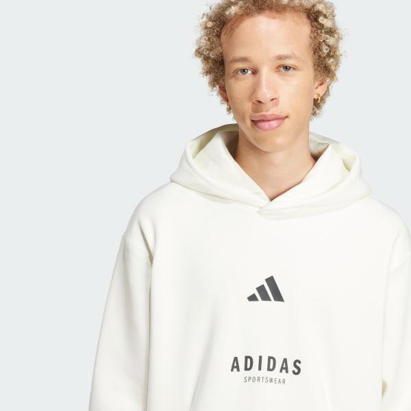 adidas ALL SZN Fleece Graphic Hoodie Black S Mens Product Image