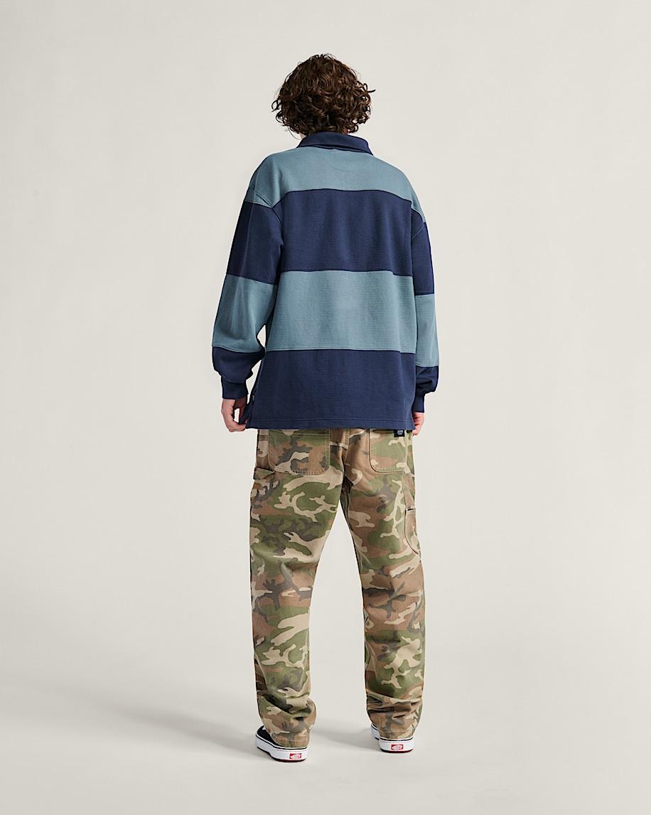 Bowman Rugby Long Sleeve Shirt in Parisian Night Blue| Vans US Product Image