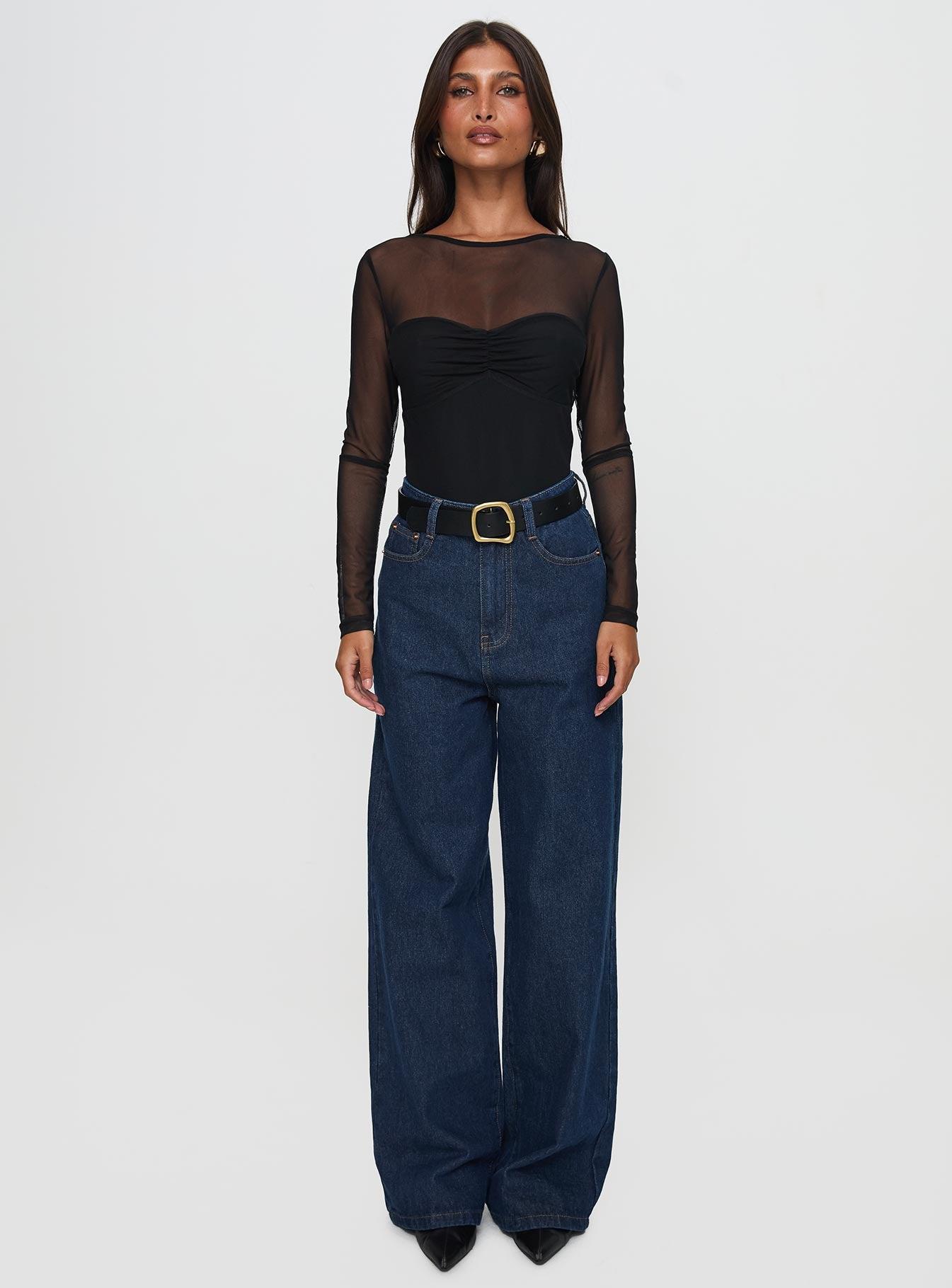 Nicolo Jeans Mid Raw Denim Product Image