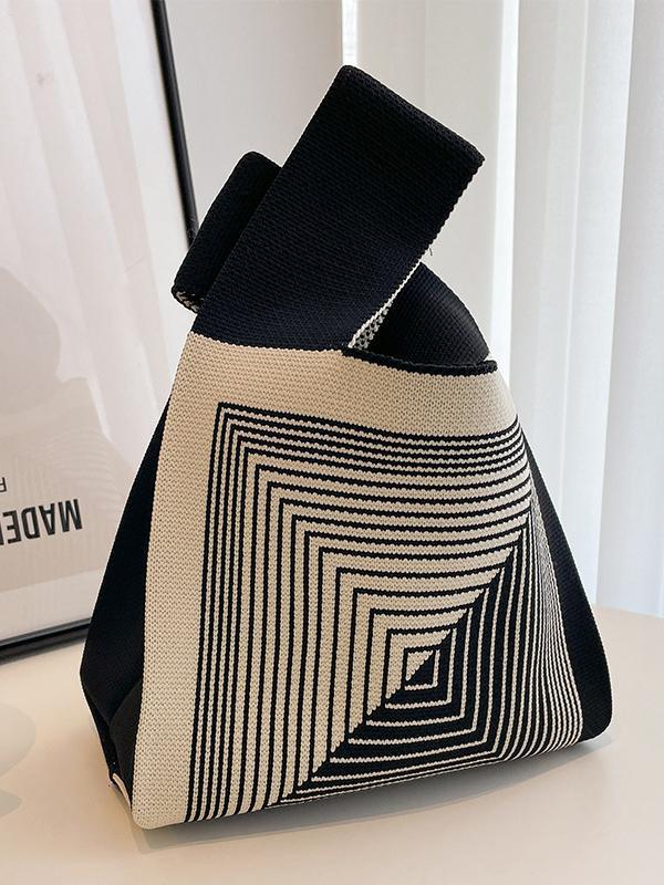 Casual Knitting Printed Bags Accessories Handbags Product Image