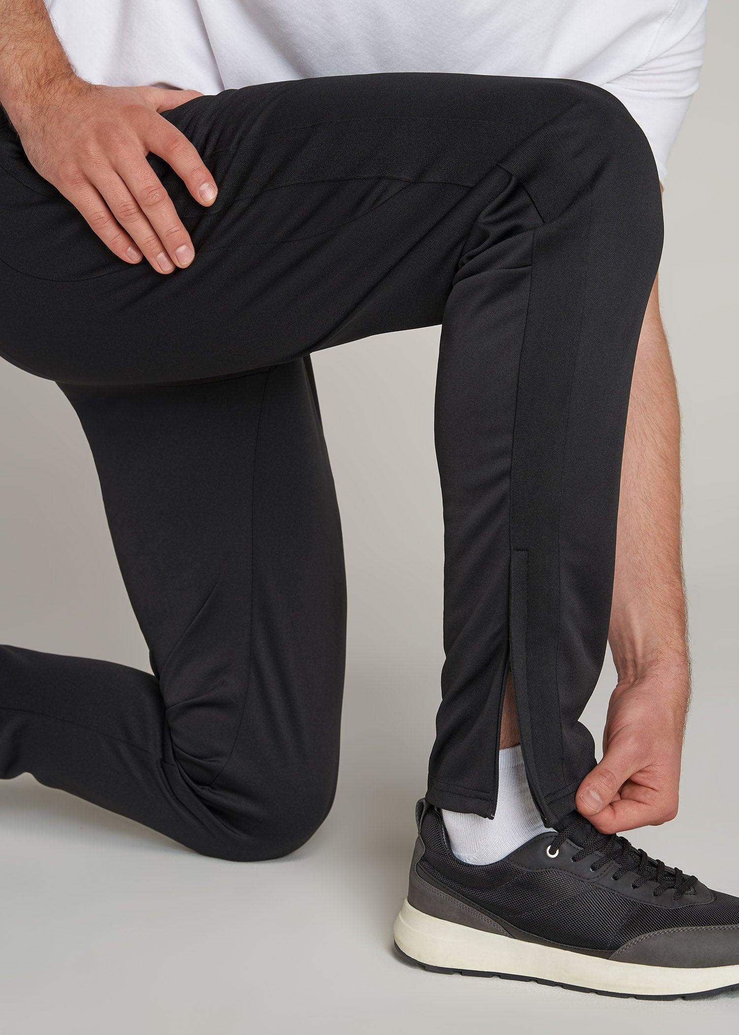 Athletic Stripe Pants for Tall Men in Black And Black Product Image