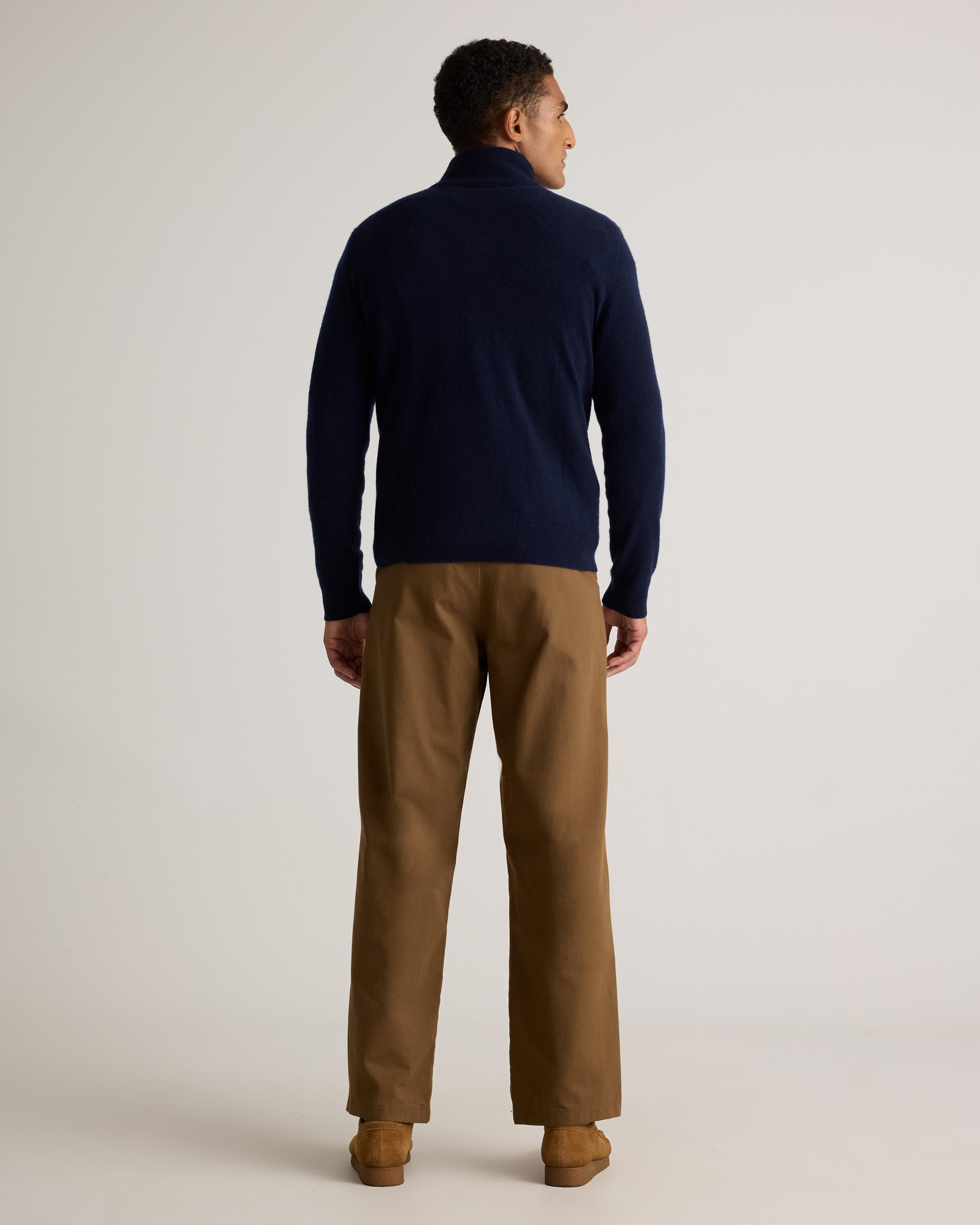 Quince | Men's Mongolian Cashmere Quarter Zip Sweater Product Image