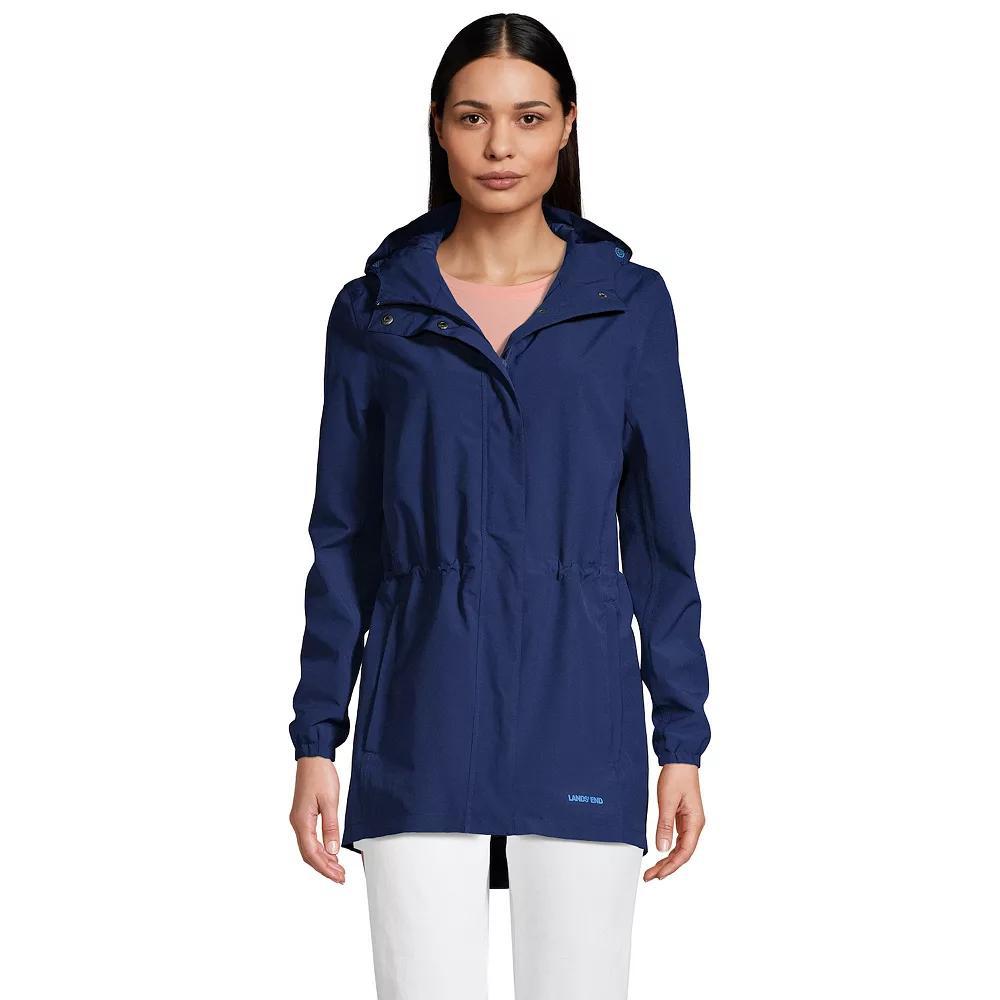 Petite Lands' End Hooded Packable Raincoat, Women's, Size: XL Petite, Deep  Blue Product Image