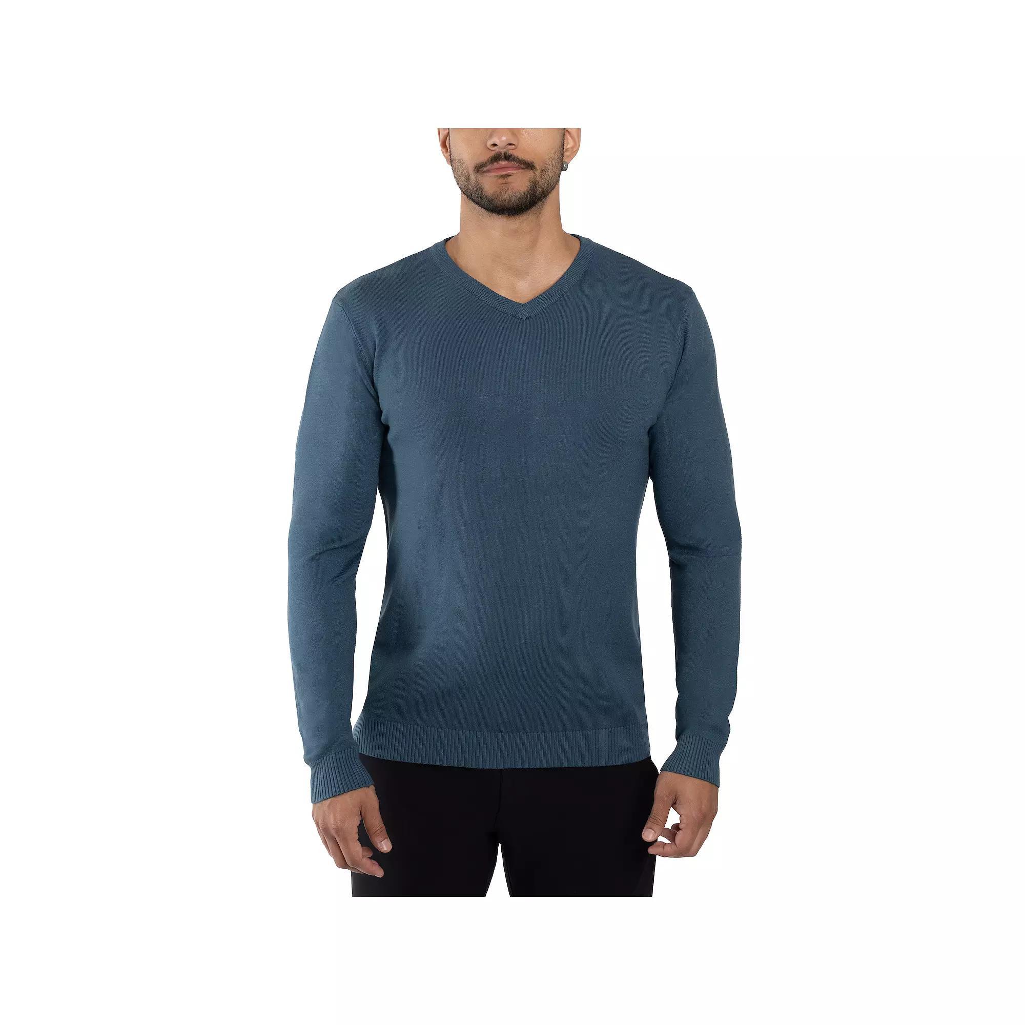 Men's Xray Fitted V-Neck Sweater, Size: 3XL, Blue Product Image