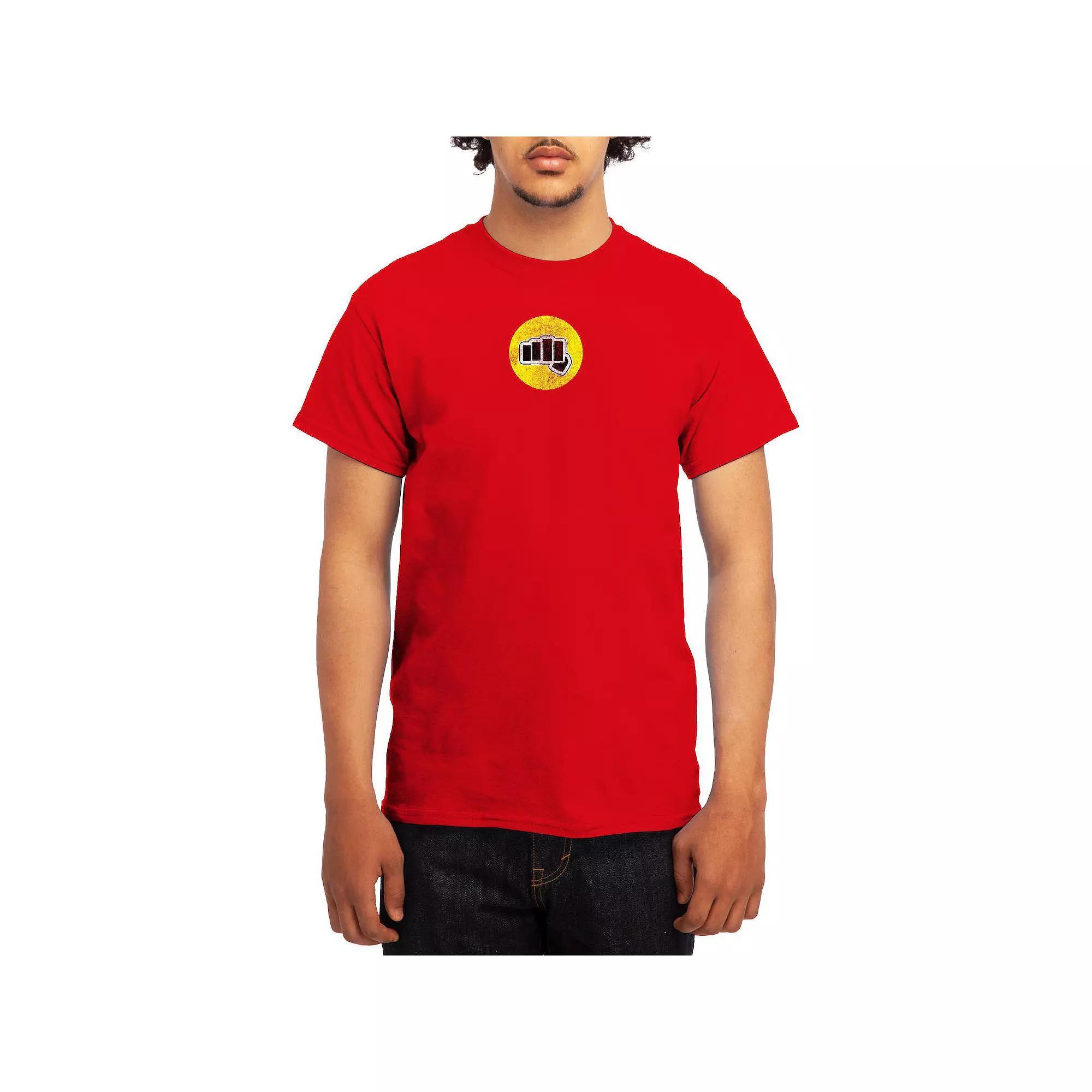 Men's Attack on Titan Alphabet Soup Graphic Tee, Size: Large, Grey Red Product Image
