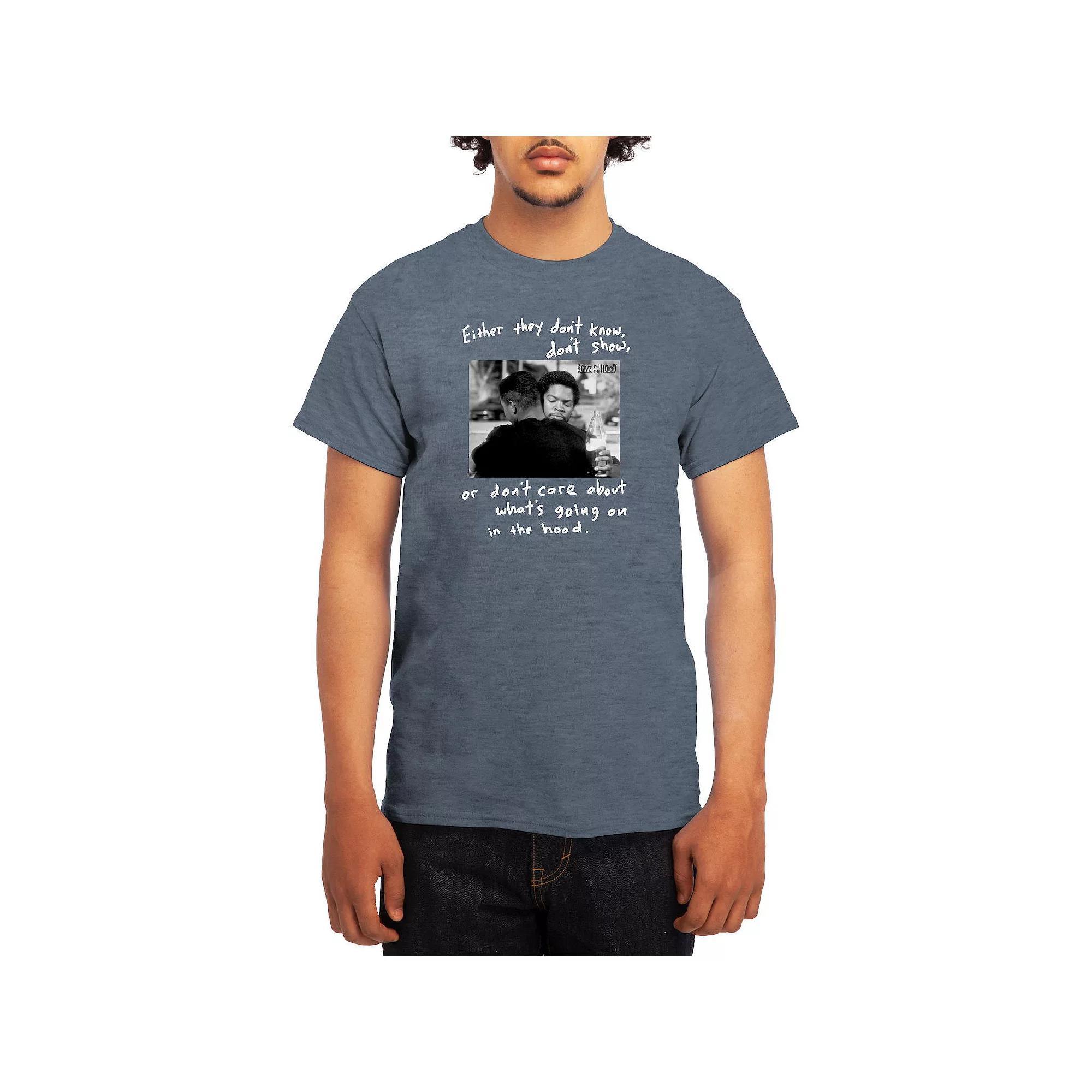Men's Boyz N' The Hood Doughboy On In The Hood Tee, Boy's, Size: Large, Grey Light Blue Product Image