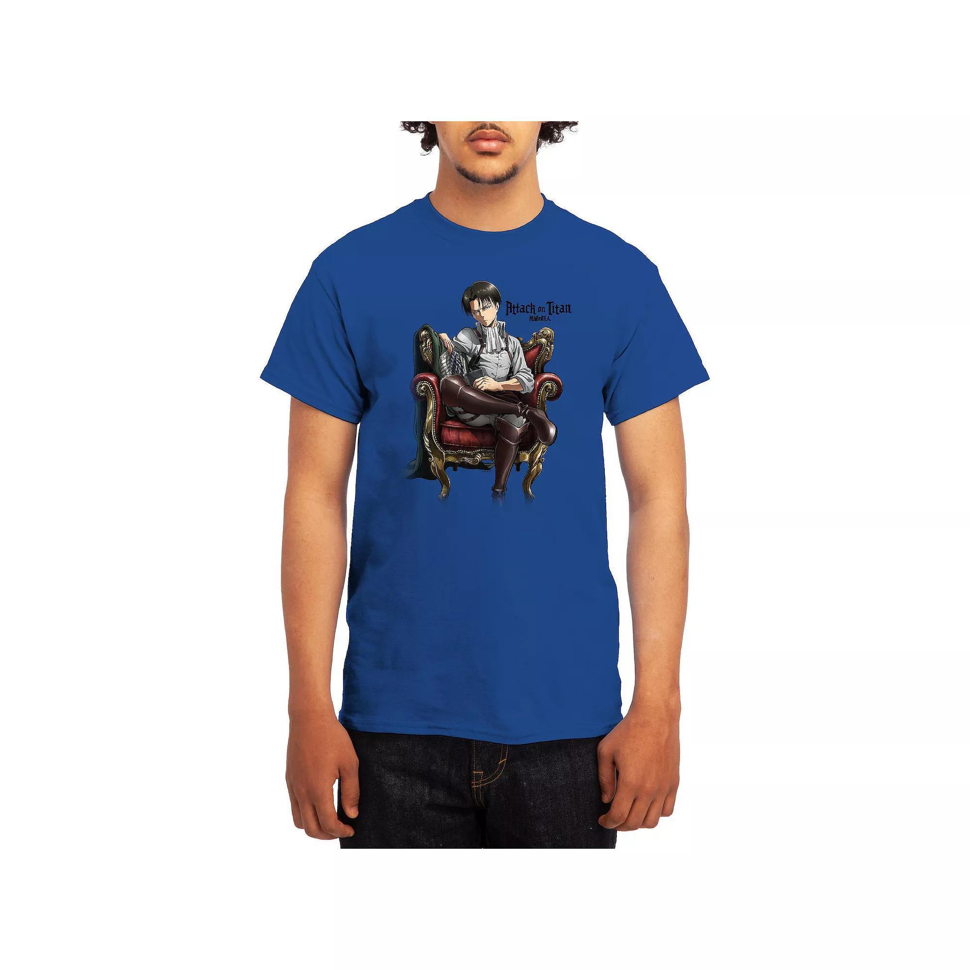Men's Attack on Titan Eren & Female Titan Line Art Tee, Boy's, Size: Medium, Green Product Image