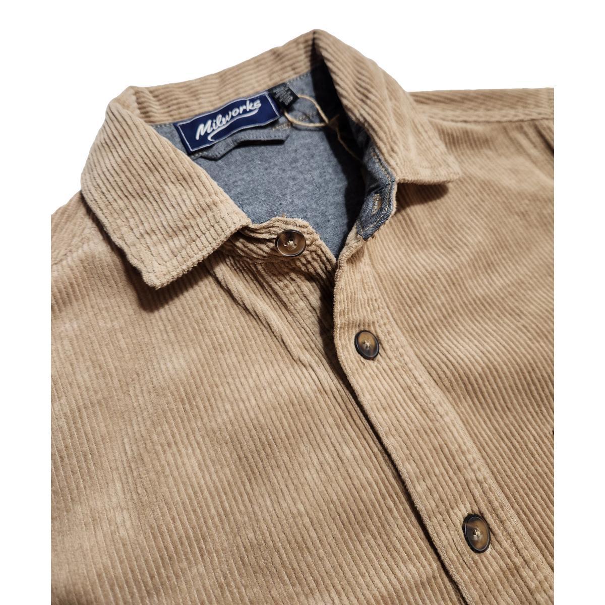 Corduroy Overshirt Tan Product Image