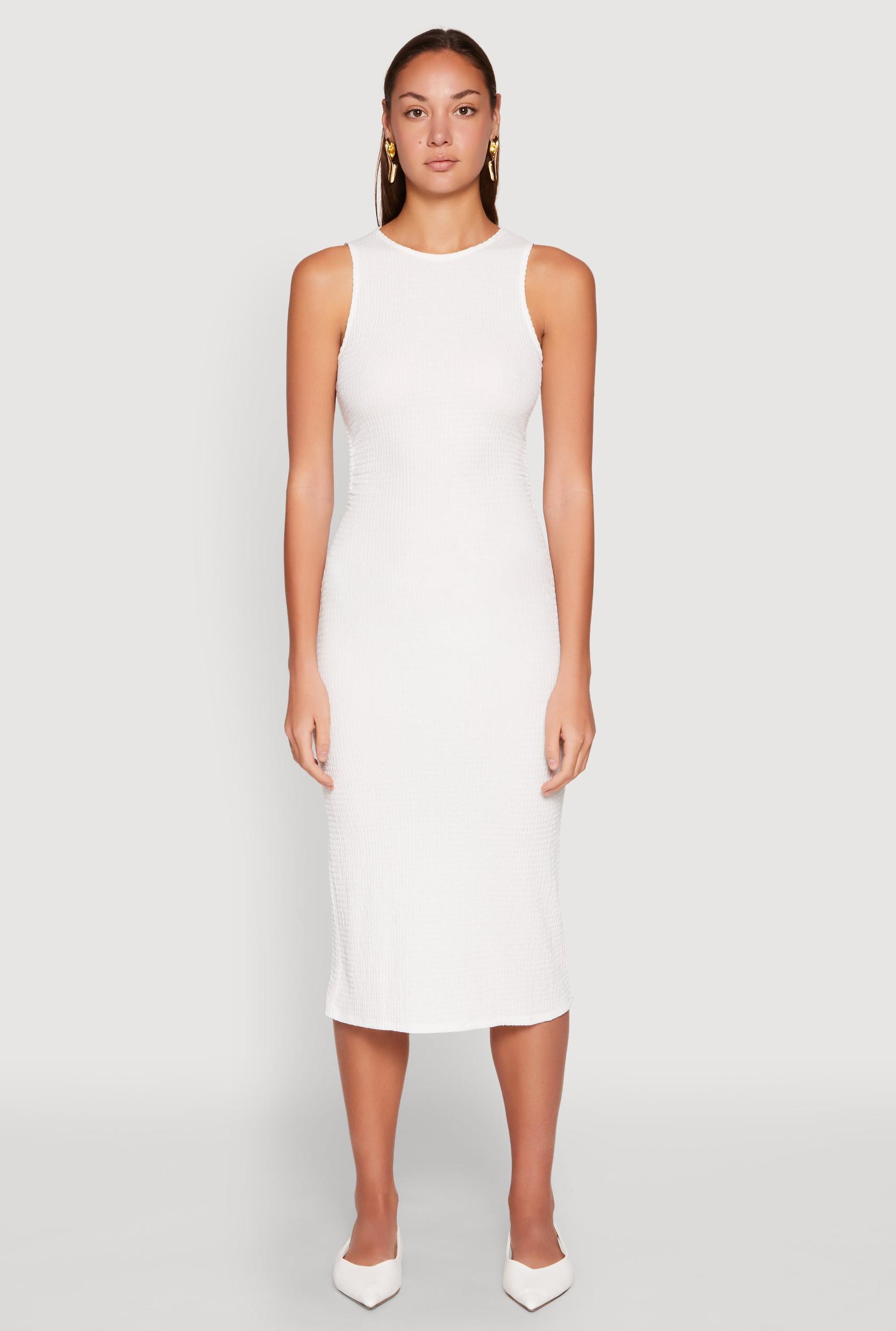 Womens Textured Knit Cut Out Midi Dress Product Image