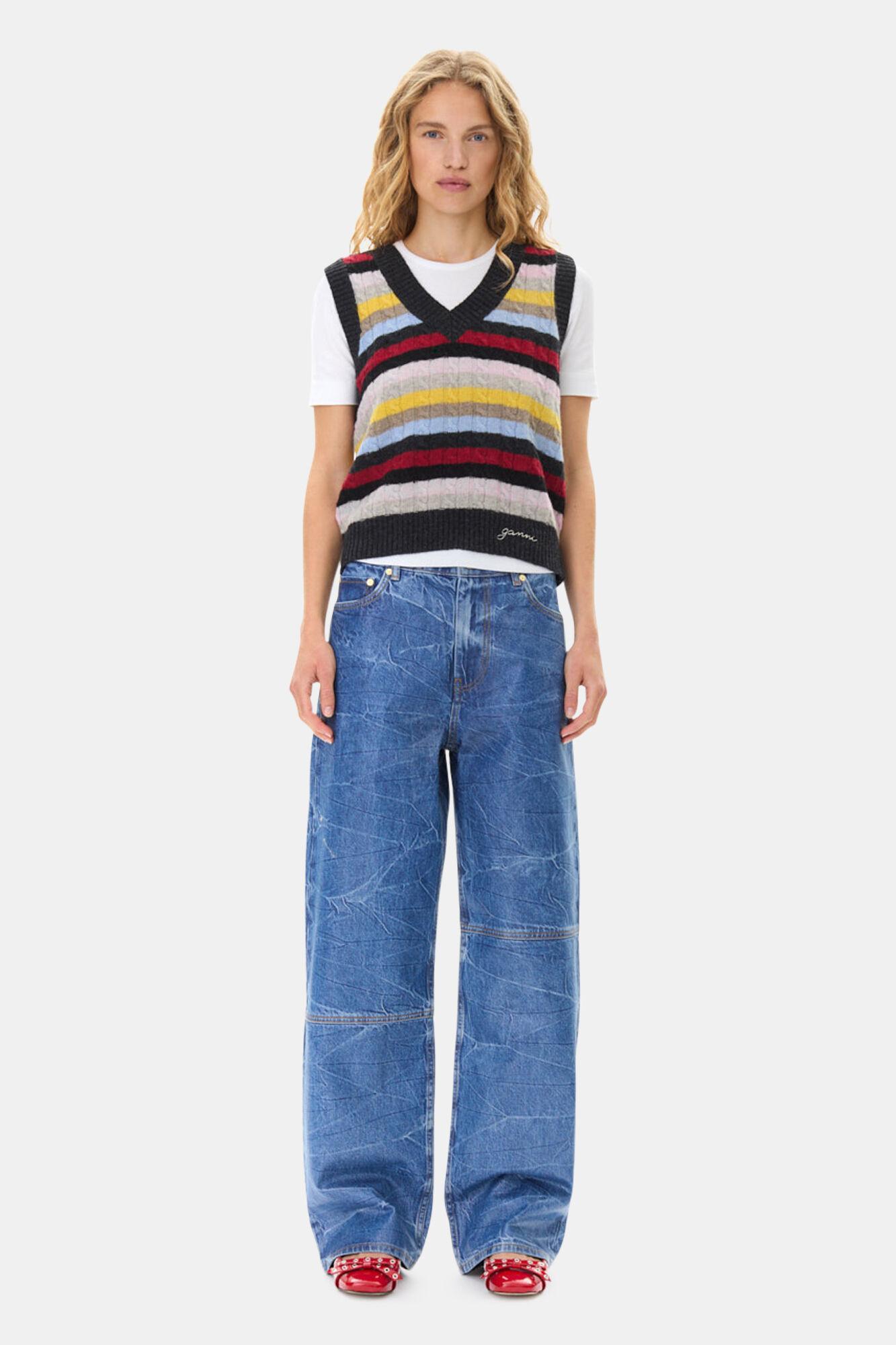 Multicolor Stripe Vest Product Image