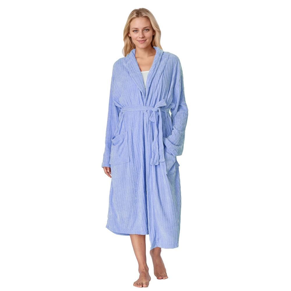Tirrinia Women's Premium Chenille Bathrobe, Classic Soft Lounge Robe Product Image