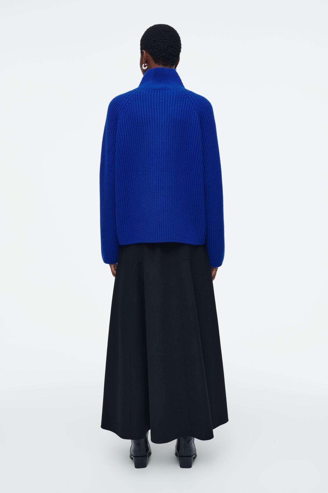 WRAP-COLLAR MERINO WOOL SWEATER Product Image