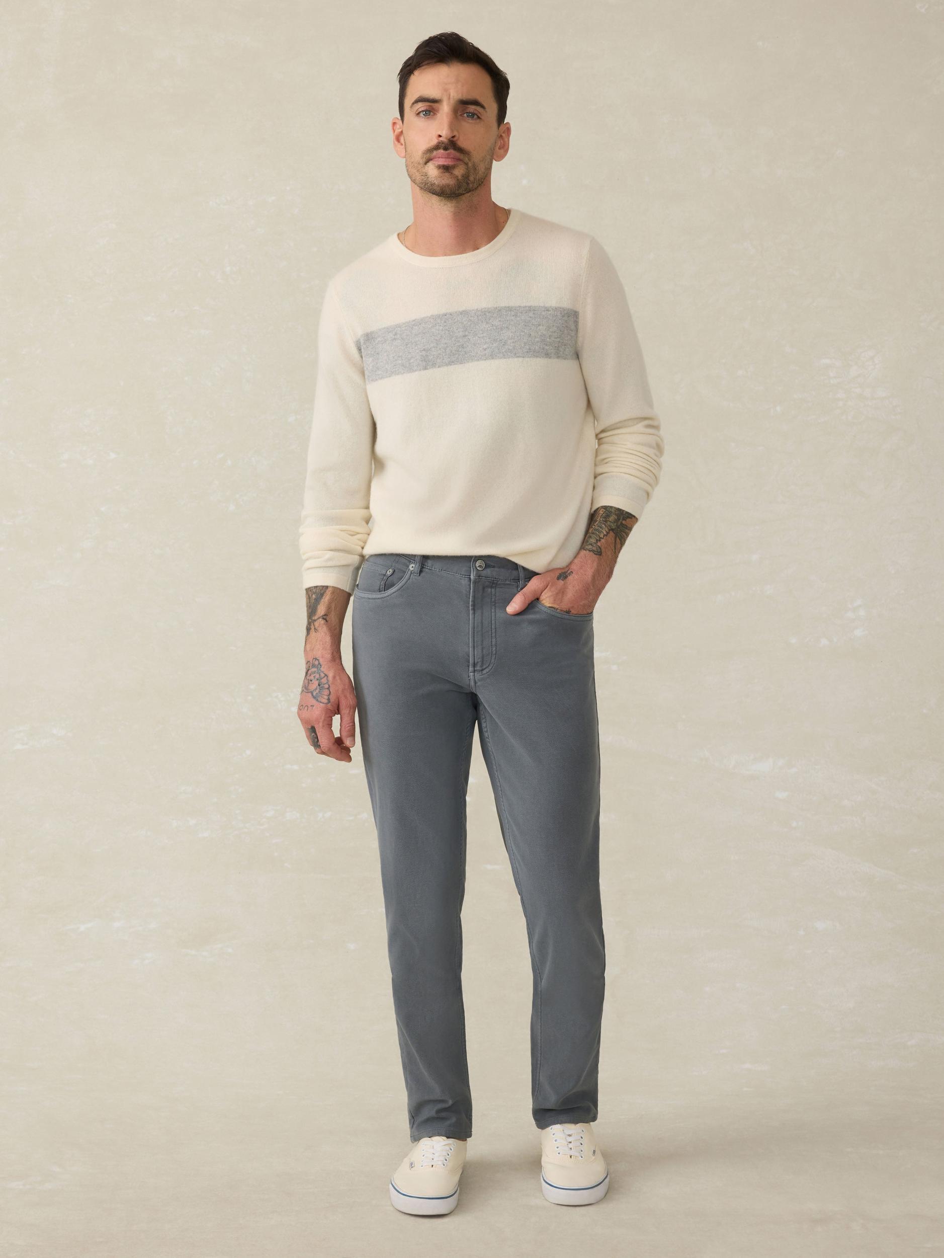Stretch Terry 5-Pocket Pant - Slate Male Product Image