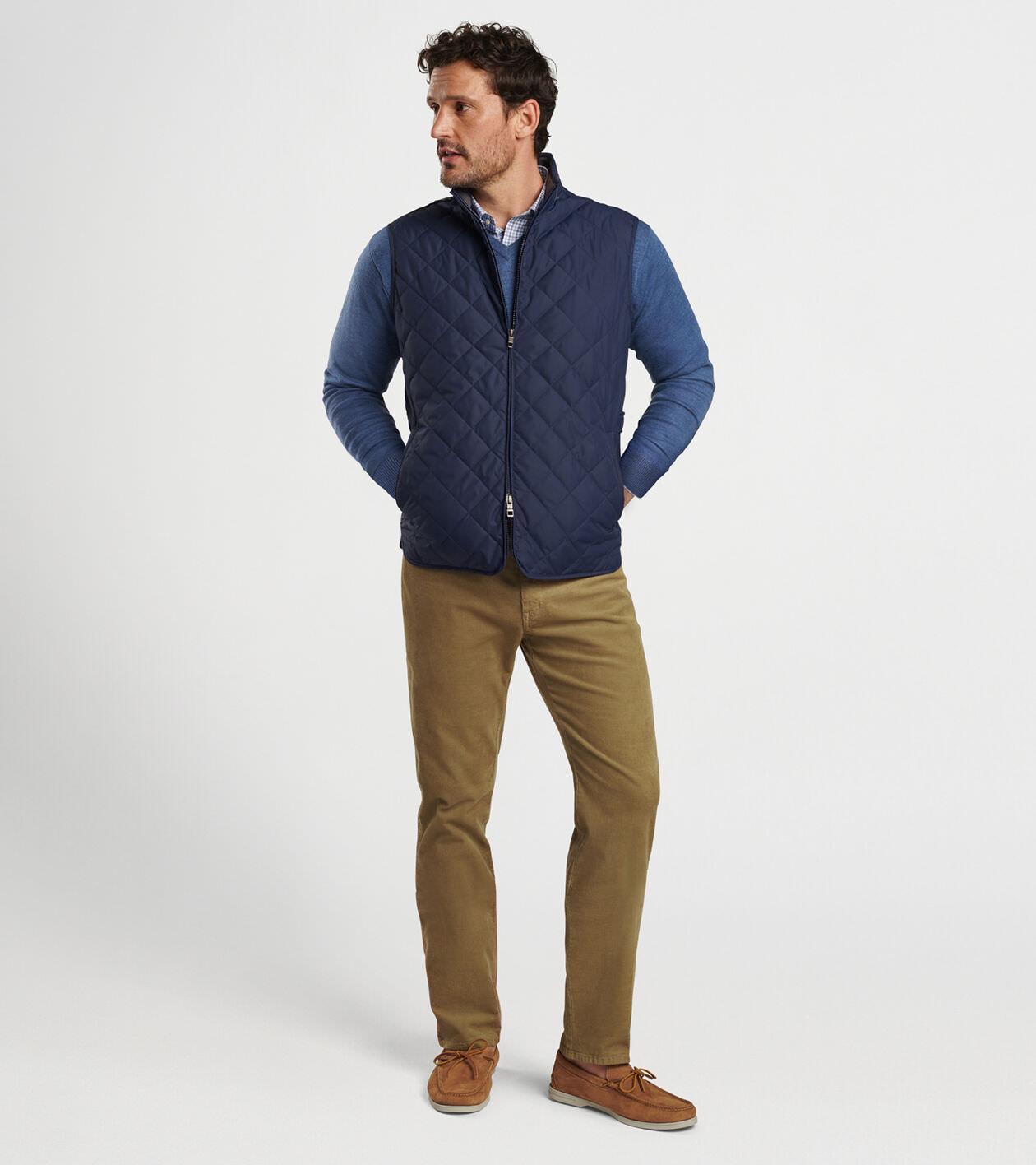 Peter Millar Mens Essex Vest | Color: Navy | Size: S Product Image