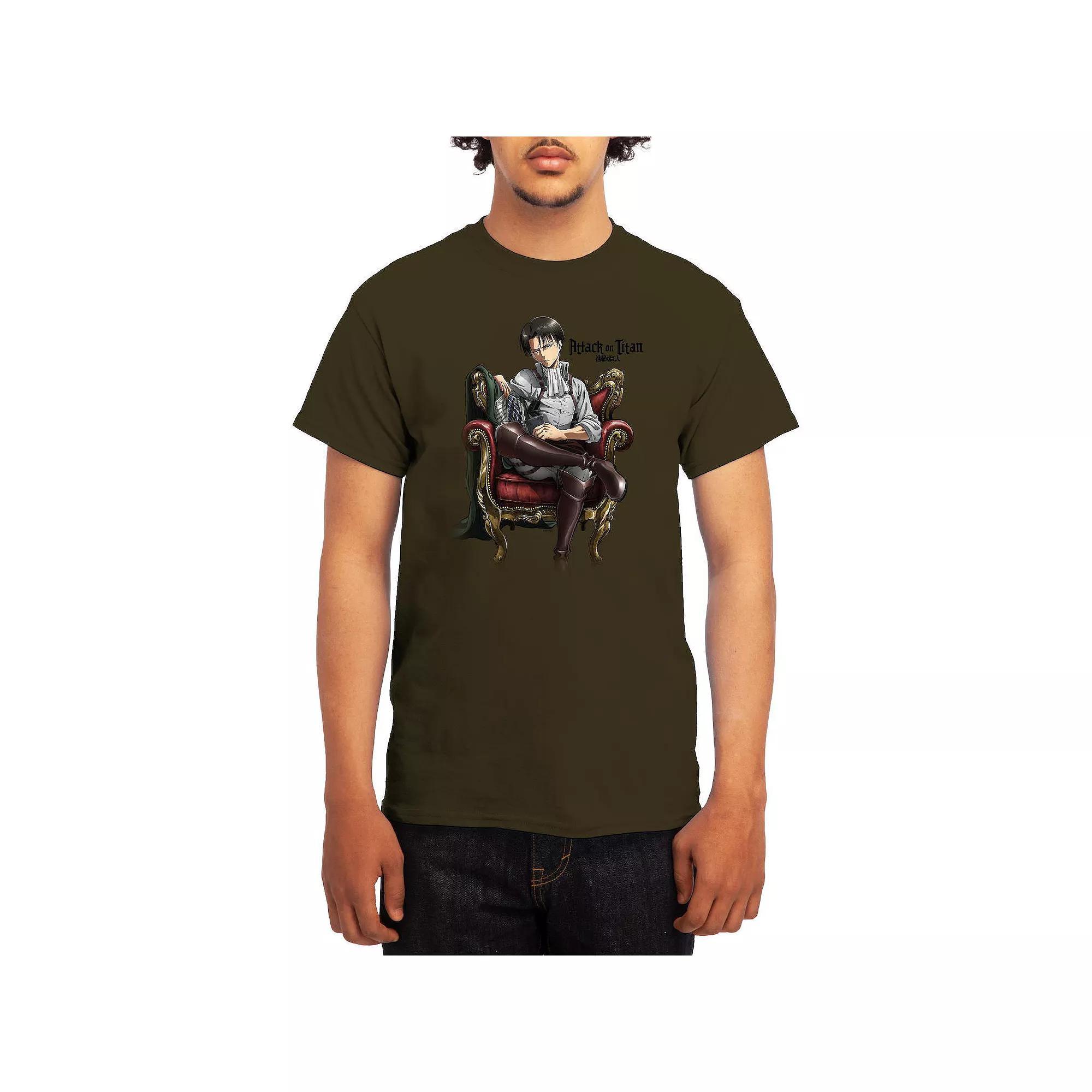 Men's Attack on Titan Levi Throne Graphic Tee, Boy's, Size: XXL, Turquoise Product Image