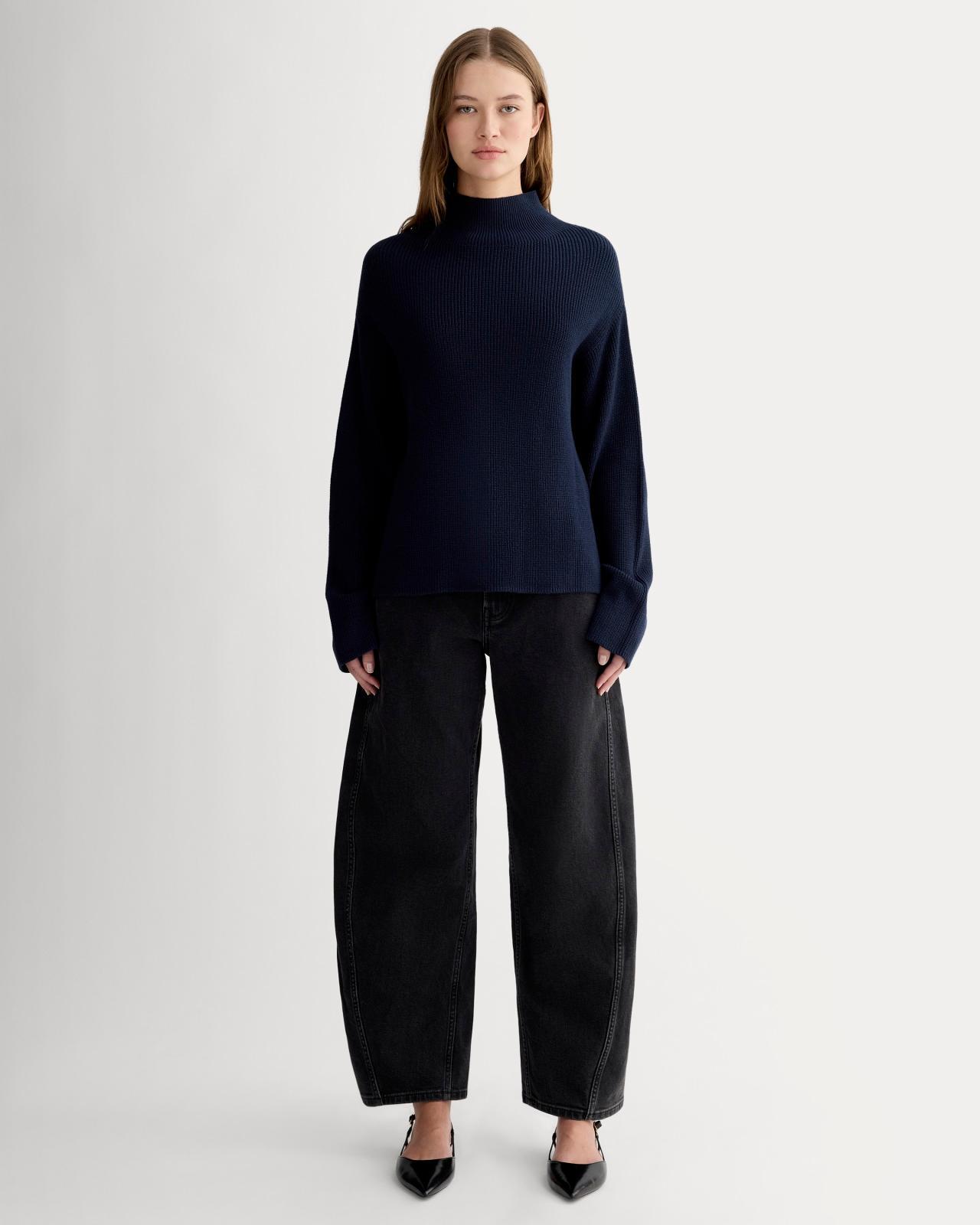 The Slouchy Funnel Neck in Everyday Cotton Product Image