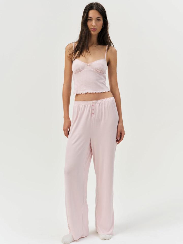 Elliana Sleep Top — Dusty Pink Product Image