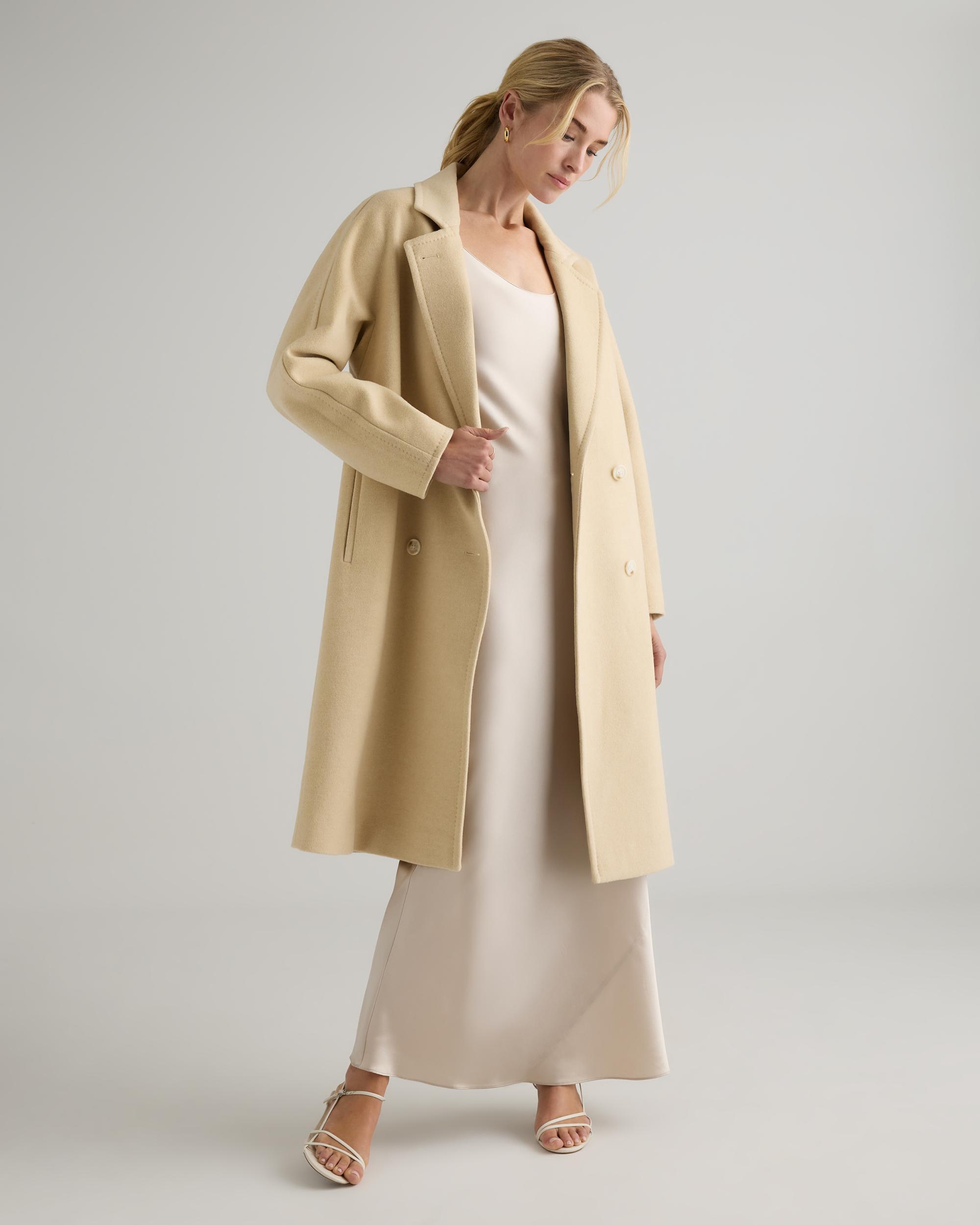 Quince | Women's Italian Wool Double-Breasted Slouch Coat Product Image