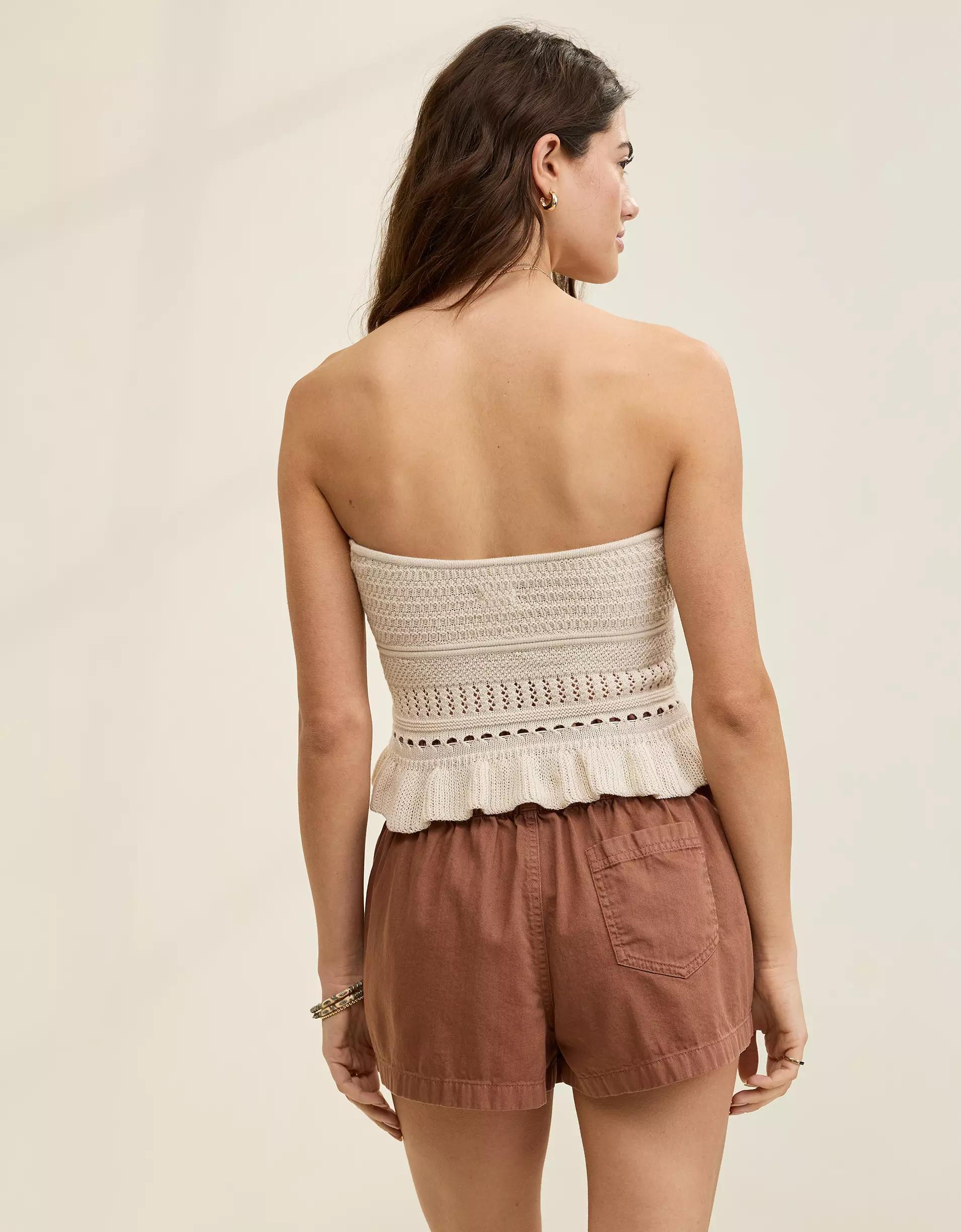 Aerie Peplum Sweater Tube Top Product Image