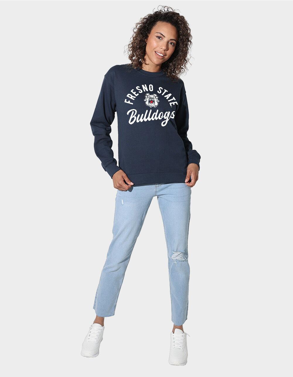 FRESNO STATE UNIVERSITY Official Classic Script Womens Crewneck Fleece Product Image