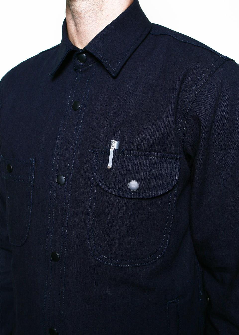 Service Shirt // Lined Indigo Selvedge Canvas Product Image