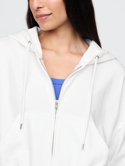 Heavyweight French Terry Oversized Zip Wedge Hoodie Product Image