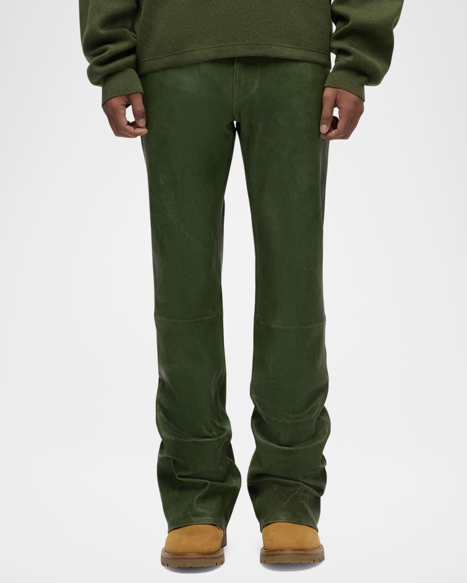 Mens Walker Kick Flare Leather Pants Product Image