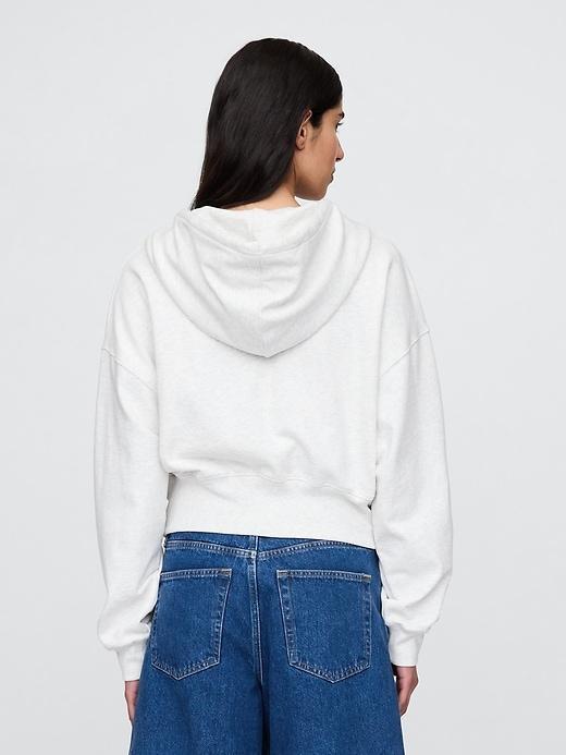 Heavyweight French Terry Oversized Zip Wedge Hoodie Product Image