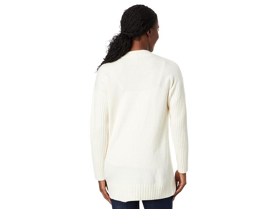 L.L.Bean Petite The Essential Cocoon Cardigan Sweater (Cream) Women's Clothing Product Image