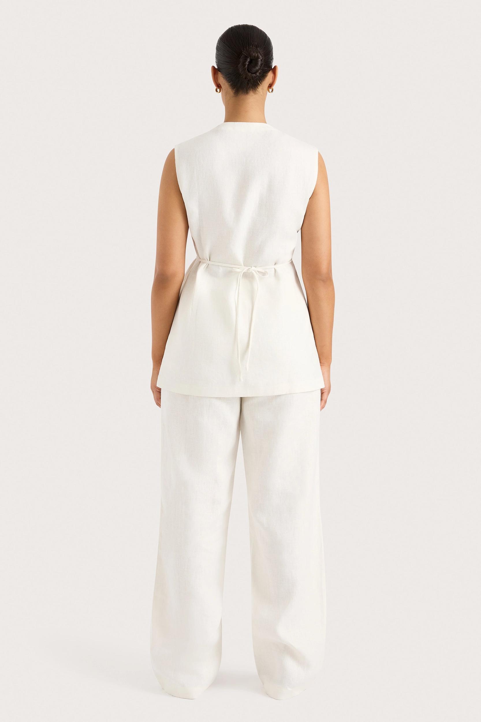 Lulea Wrap Vest White - Final Sale Product Image