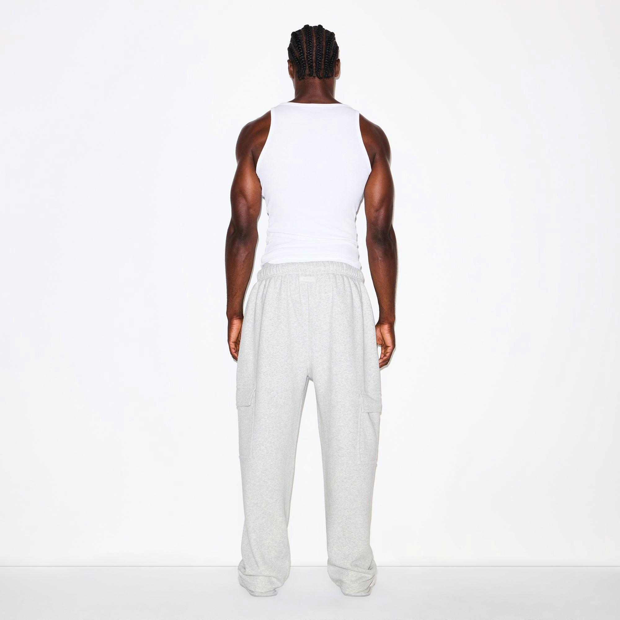 FLEECE LOUNGE MENS CARGO PANT | LIGHT HEATHER GREY Product Image