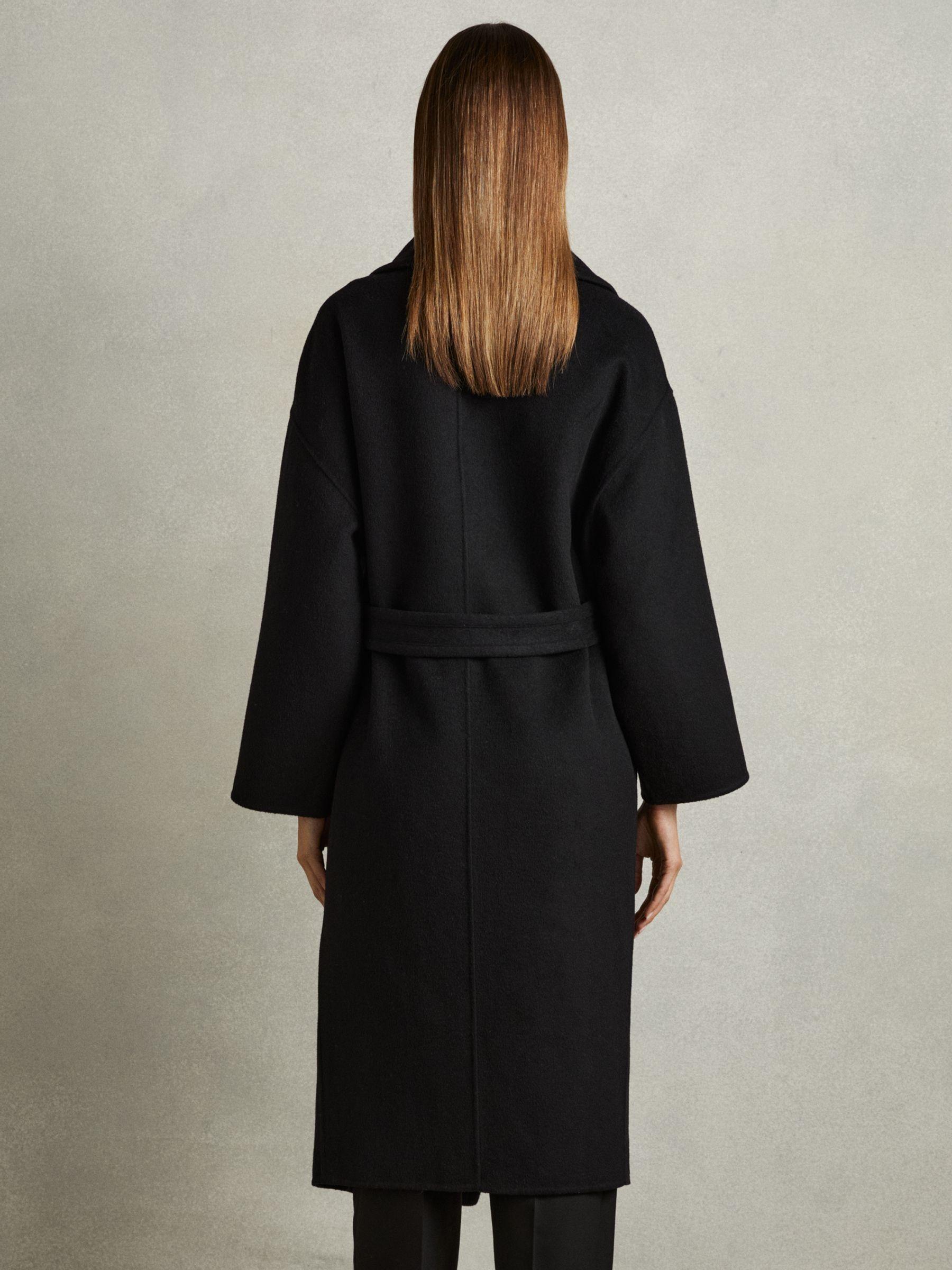 Wool-Blend Blindseam Coat in Black Product Image