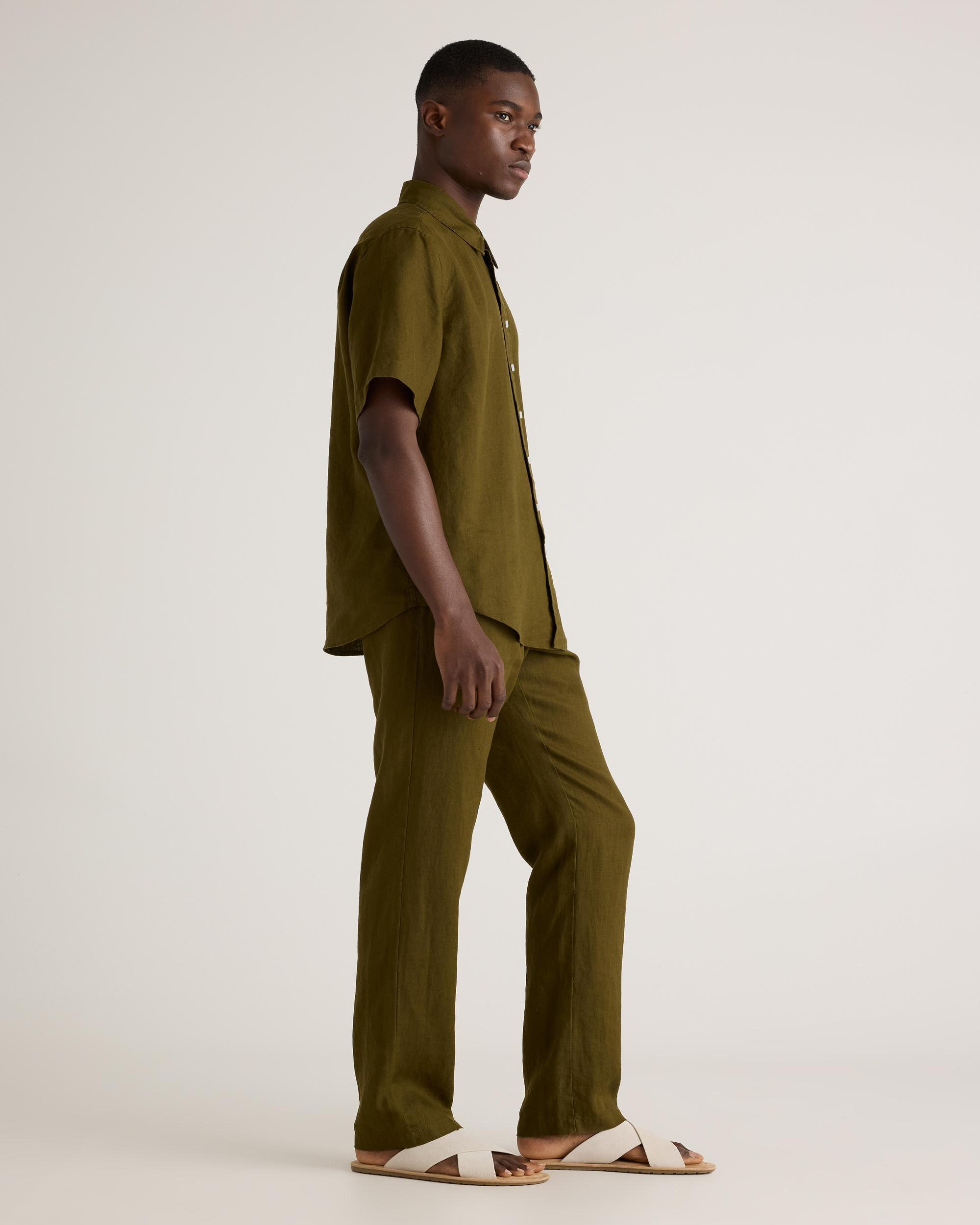 Quince | Men's 100% European Linen Relaxed Short Sleeve Shirt Product Image