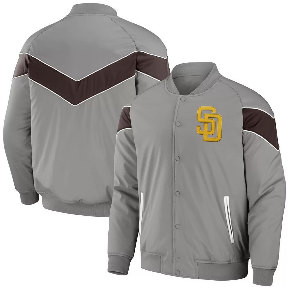 Men's Darius Rucker Collection by Fanatics Gray New York Mets Baseball Raglan Full-Snap Jacket, Size: 2XL, Grey Product Image